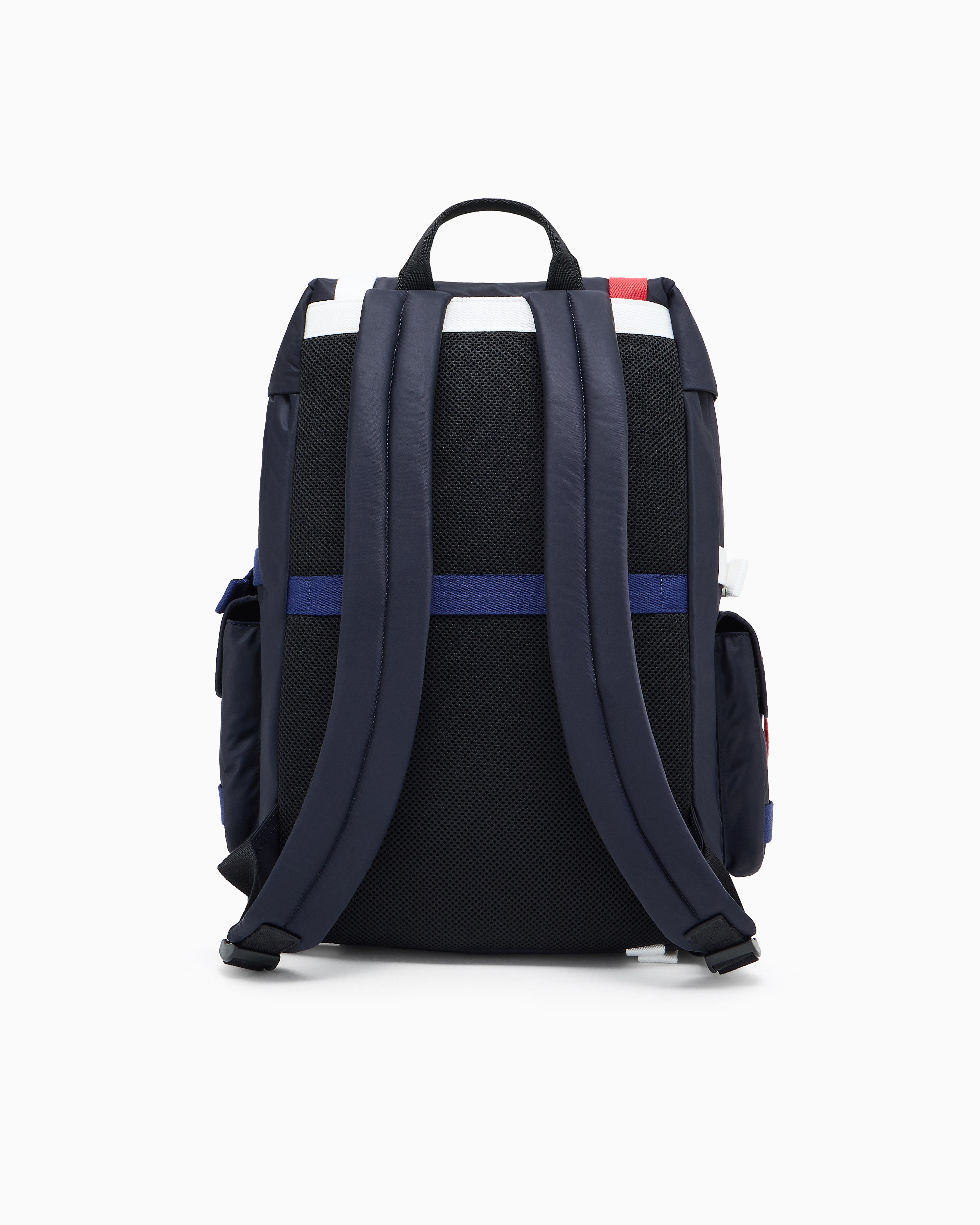 Backpack with contrasting bands