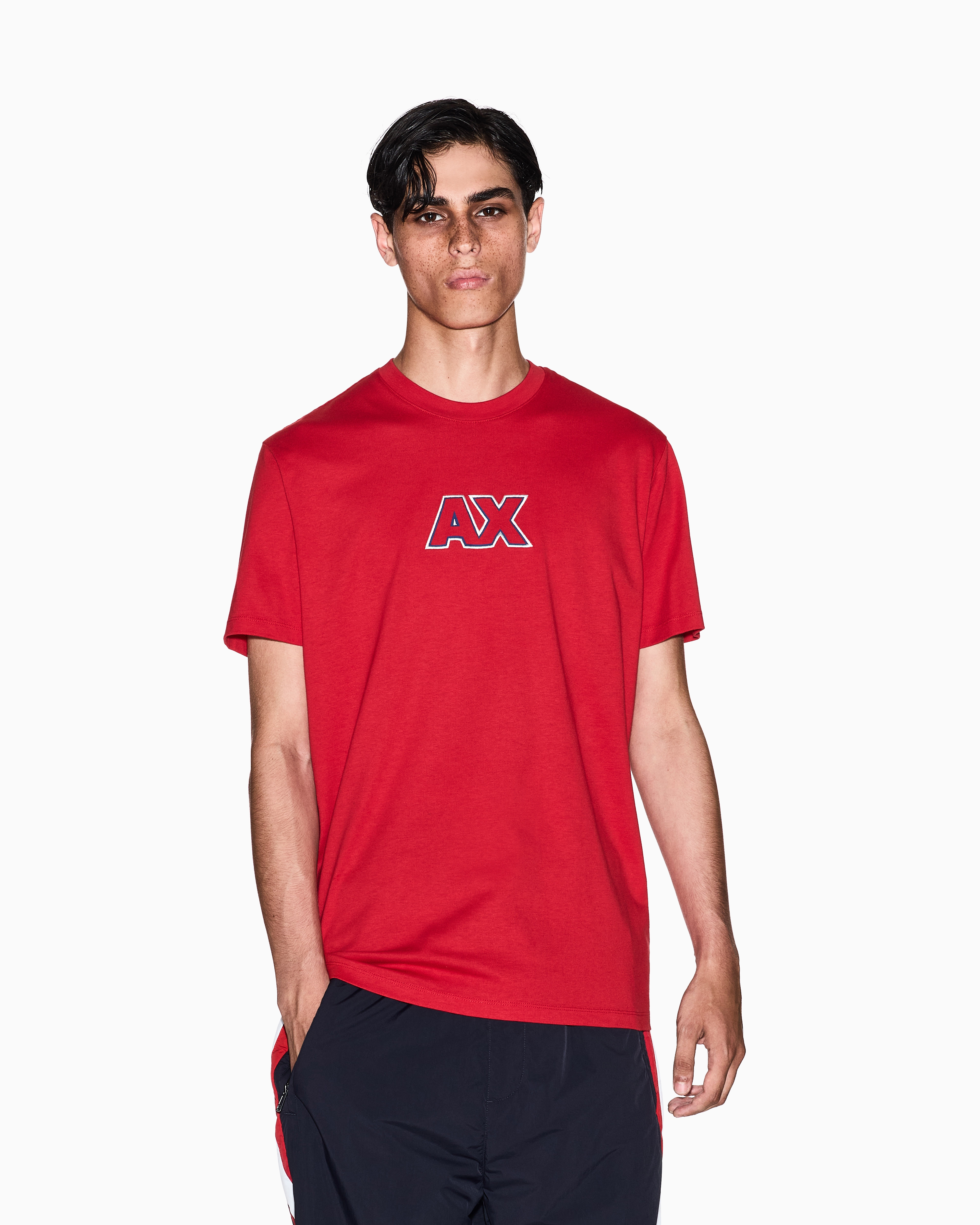 Armani Exchange - Regular Fit T-Shirts, Man, Red, Size: