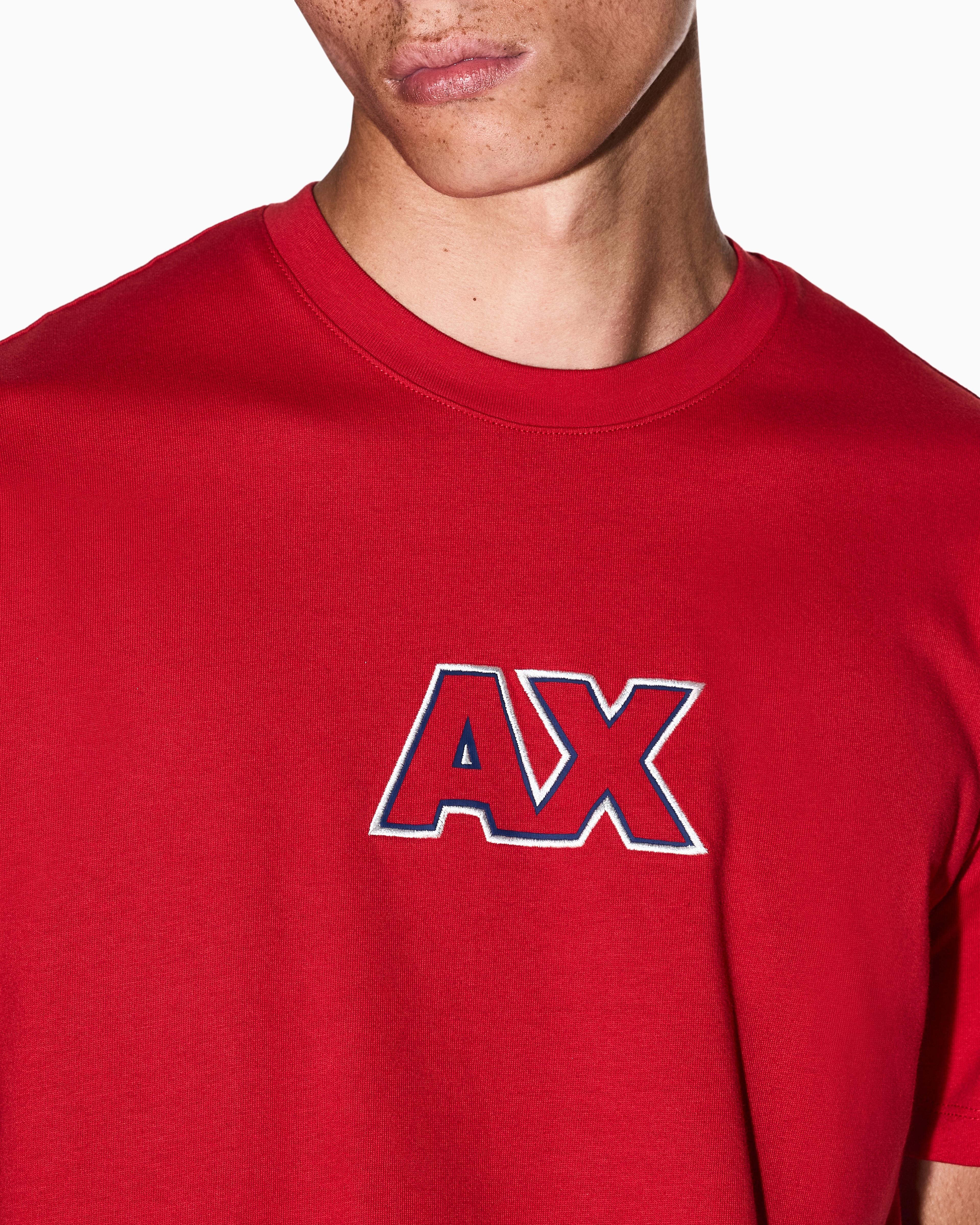 Armani Exchange - Regular Fit T-Shirts, Man, Red, Size: