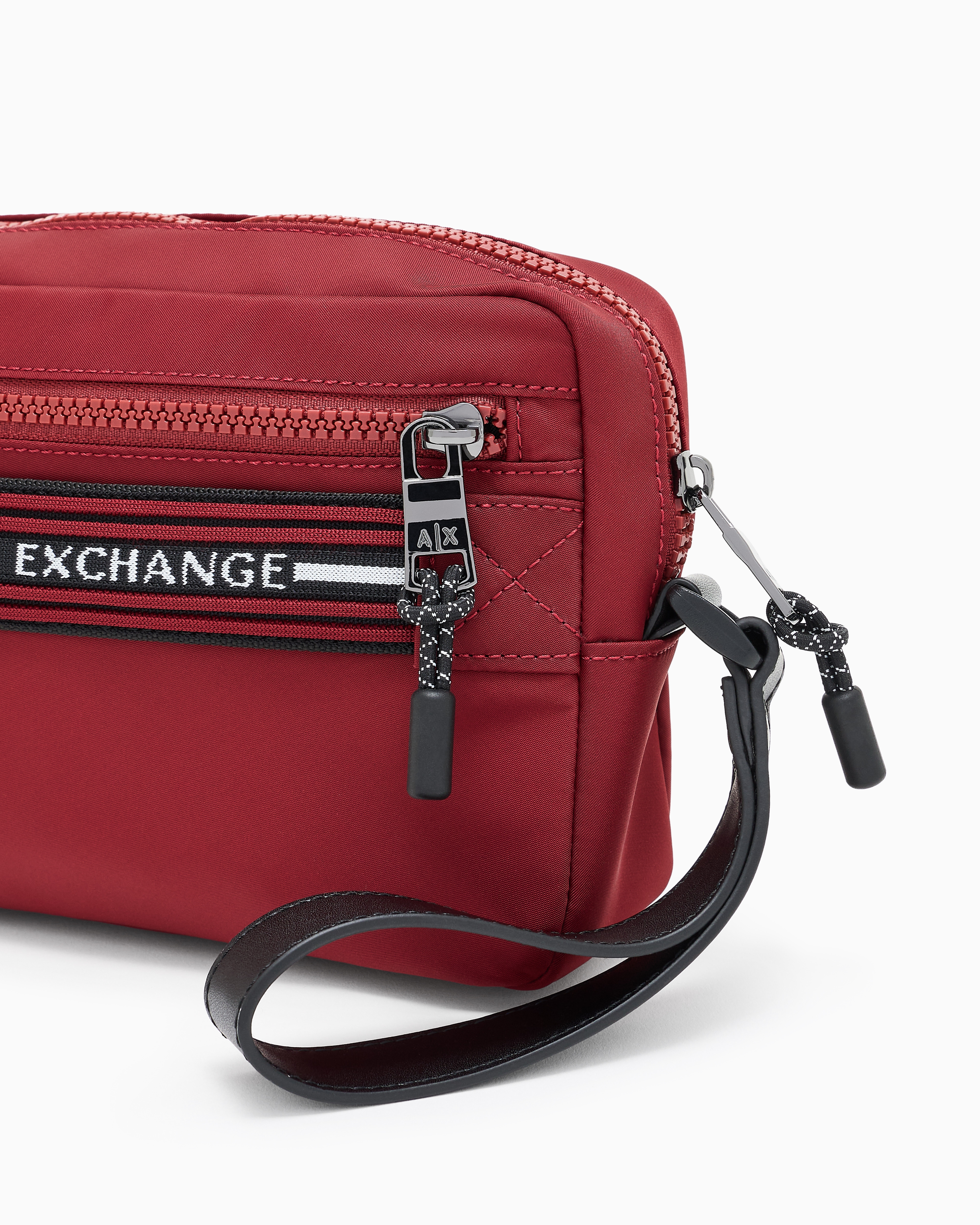 Armani Exchange - Pouch with logo, Man, Burgundy, Size: TU