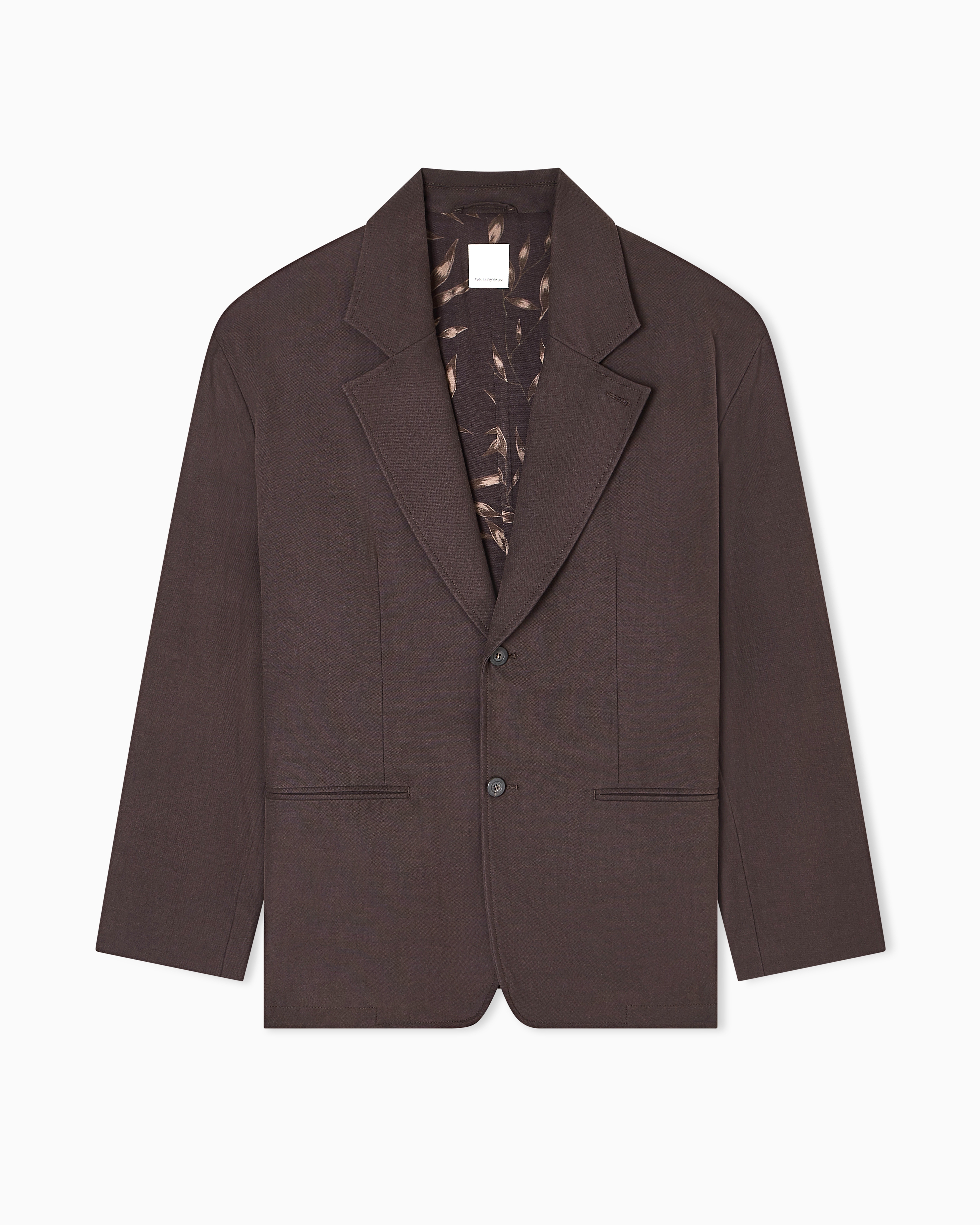 Emporio Armani - New York Capsule Collection Lyocell-blend single-breasted blazer, Man, Brown, Size: