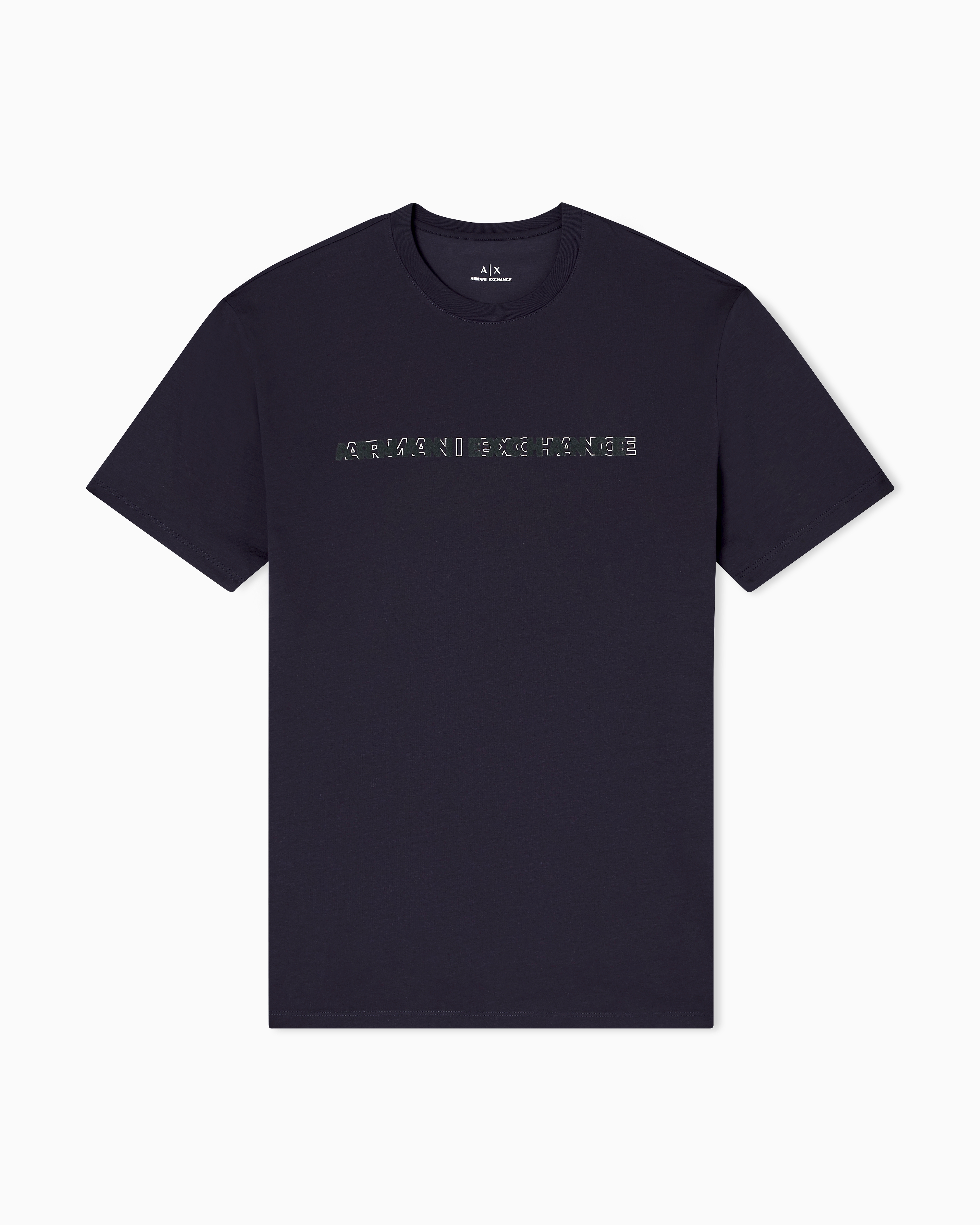 Armani Exchange Navy Blue Regular Fit T-Shirt With Logo