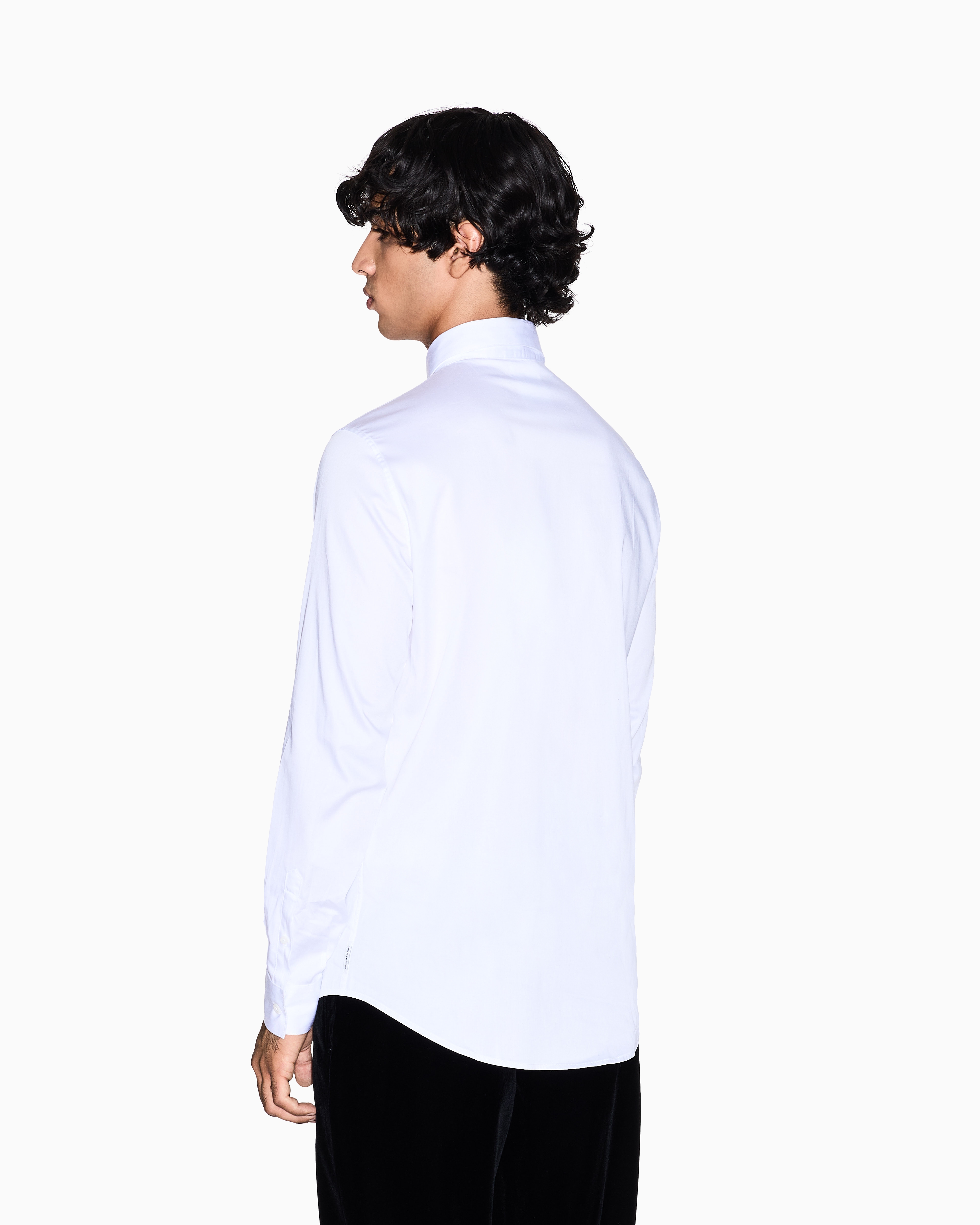 Armani Exchange - Slim-fit stretch cotton shirt, Man, White, Size: