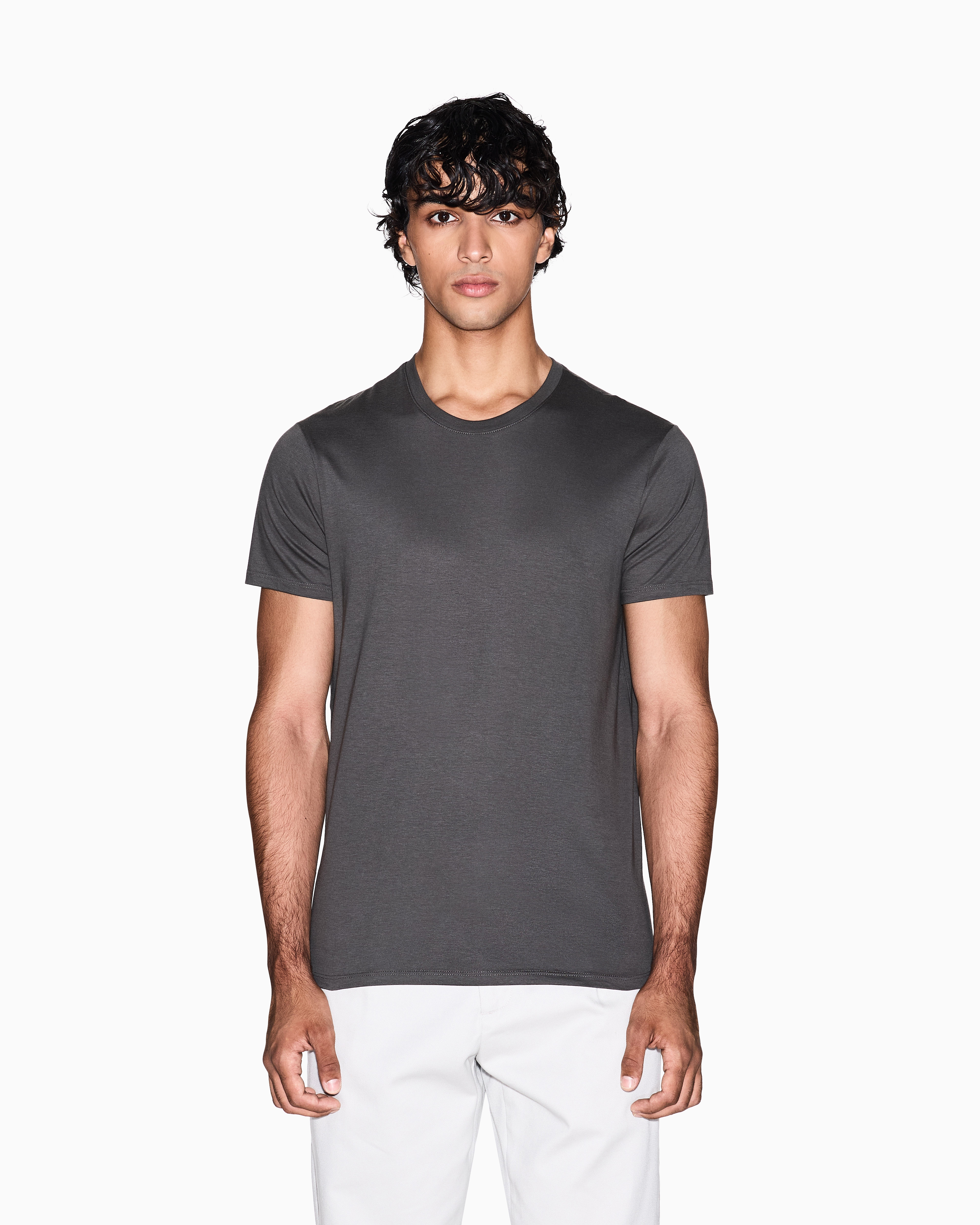 Armani Exchange - Slim fit Pima cotton T-shirt, Man, Green, Size: