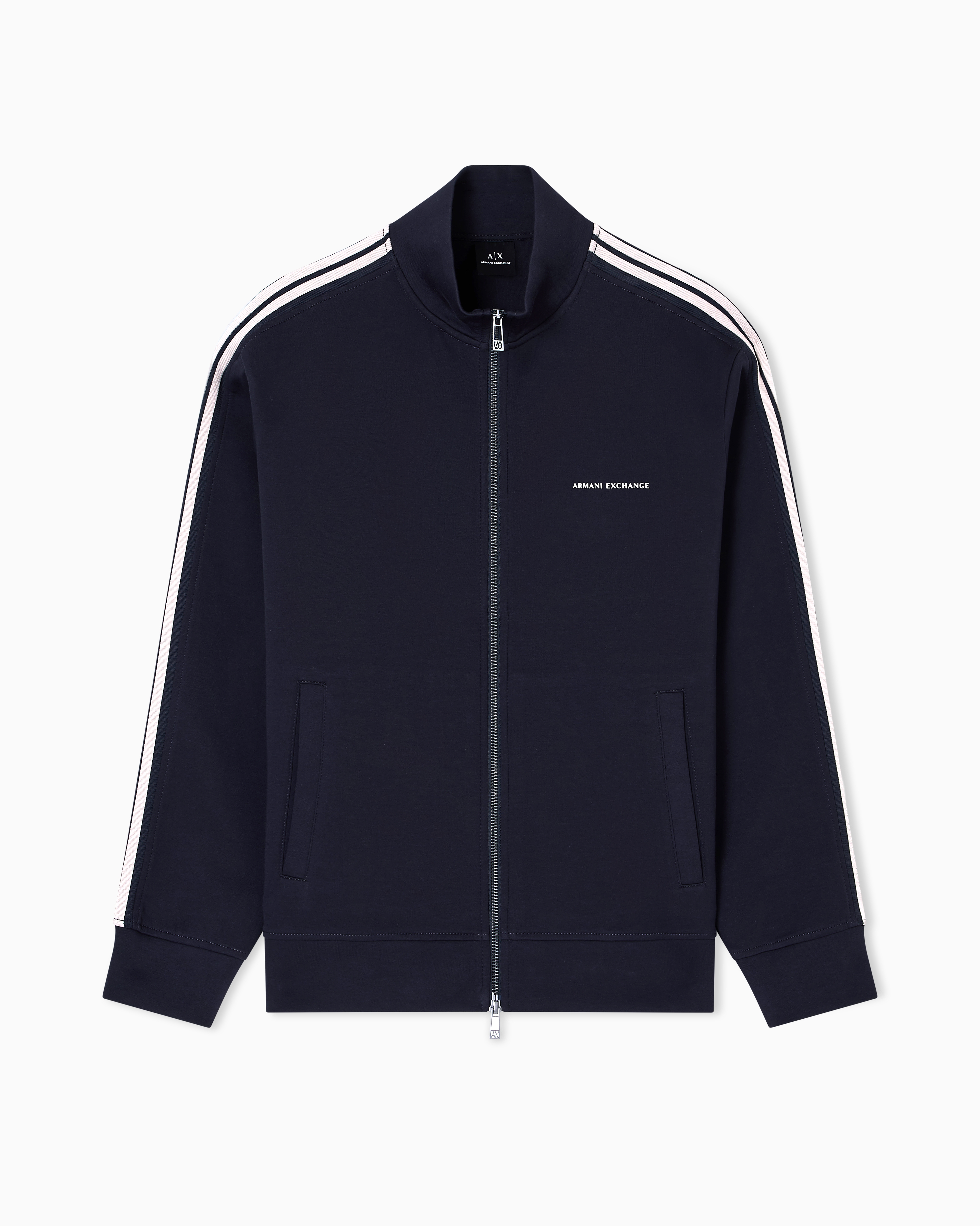 Full-zip sweatshirt with contrasting bands | Armani Exchange