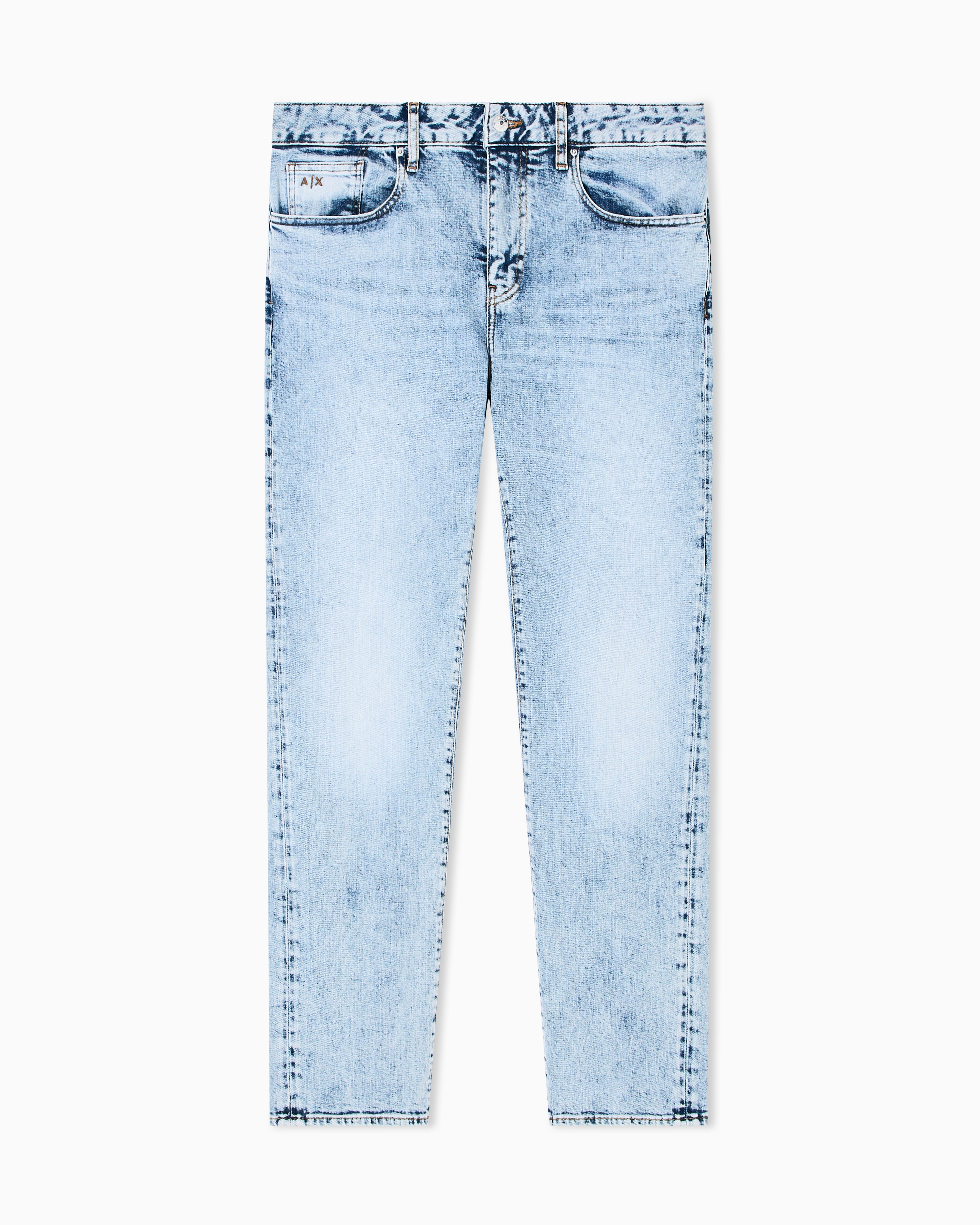 Armani Exchange Men's Blue Slim Fit Jeans In Stretch Denim