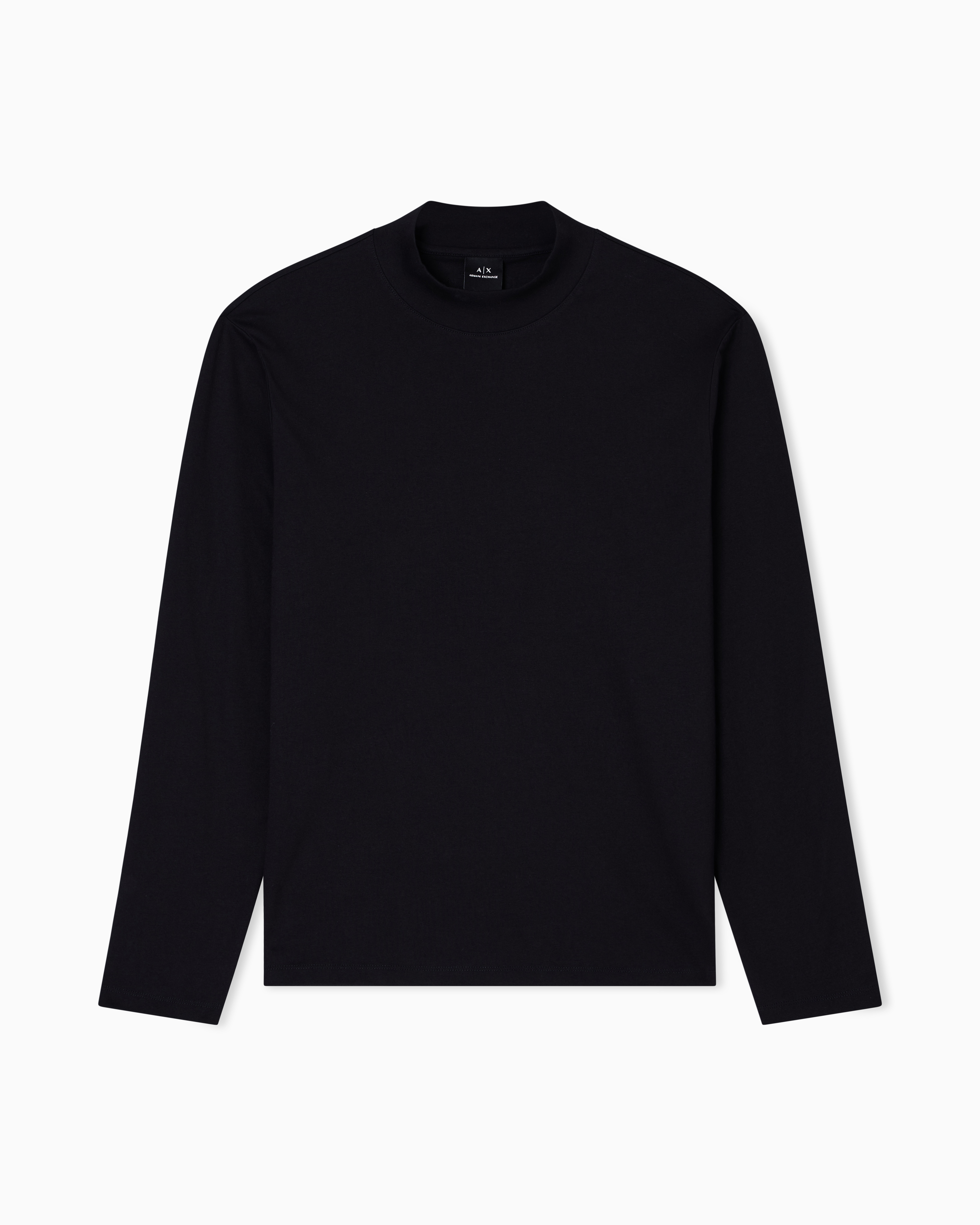 Long-sleeved T-shirt with high neck
