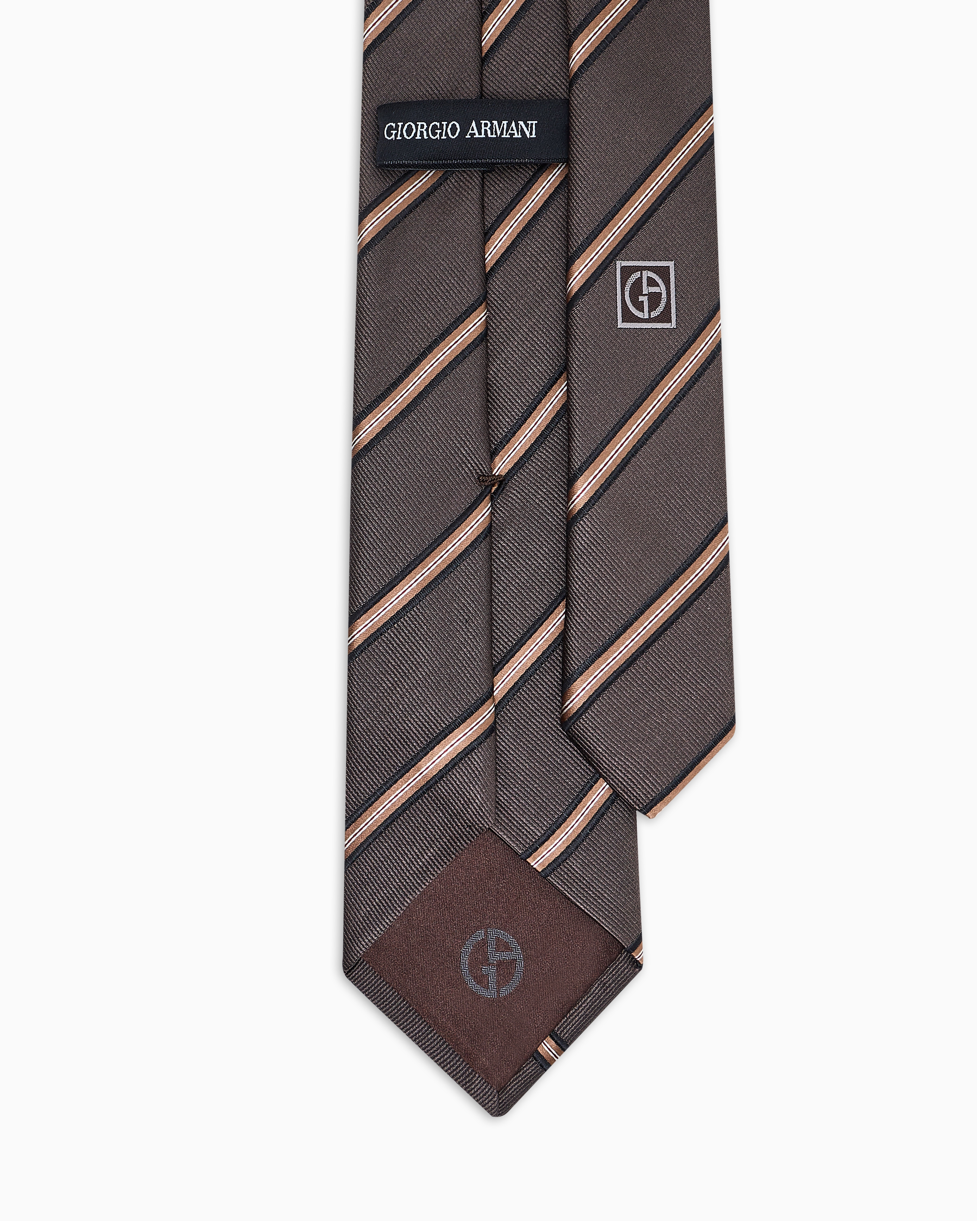 新品！Giorgio Armani ブルー系レジメンタルタイ レジメンタルタイ ブルー - ライオンズクラブ公認指定業者