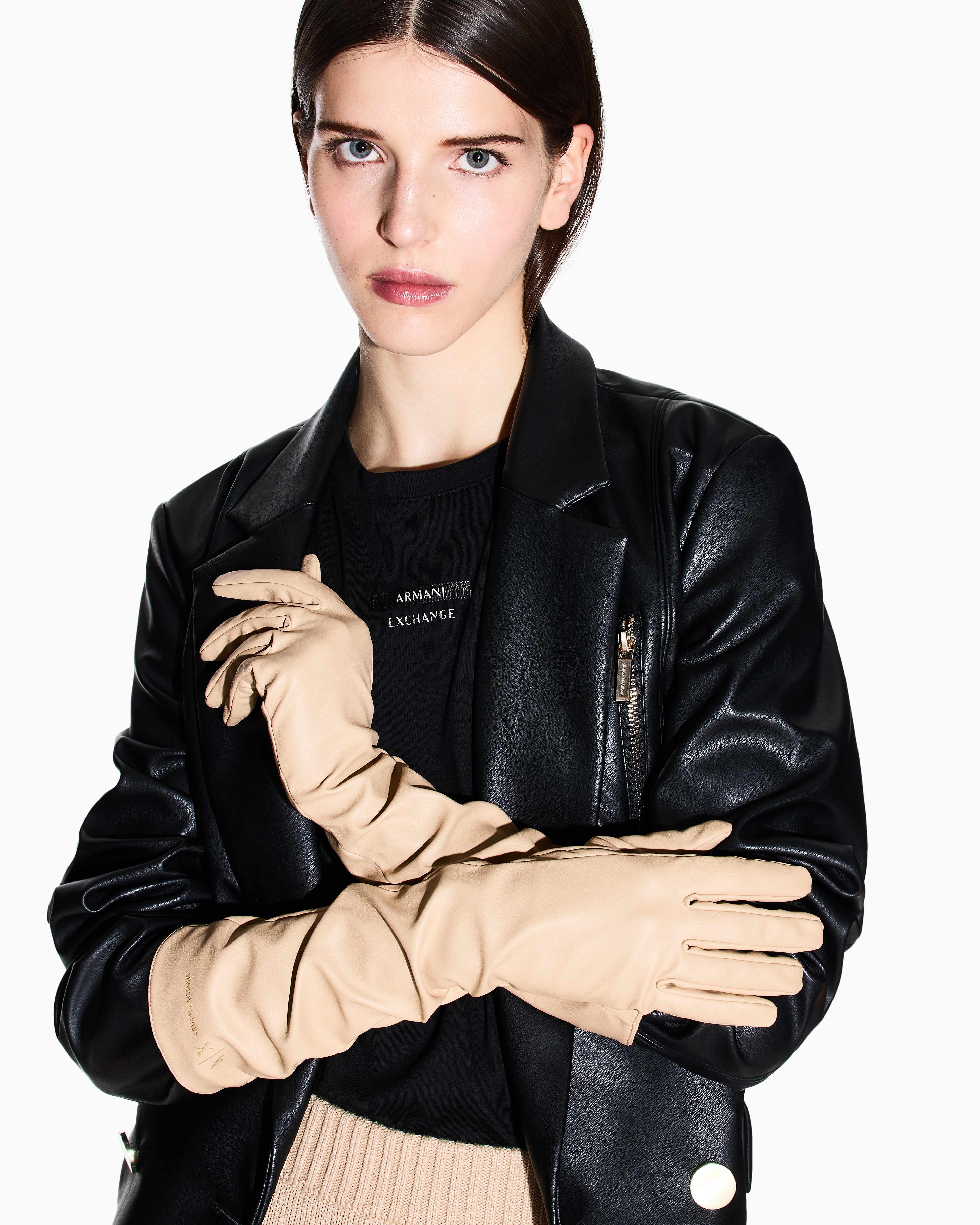 Armani Exchange - Gloves, Woman, Camel, Size: