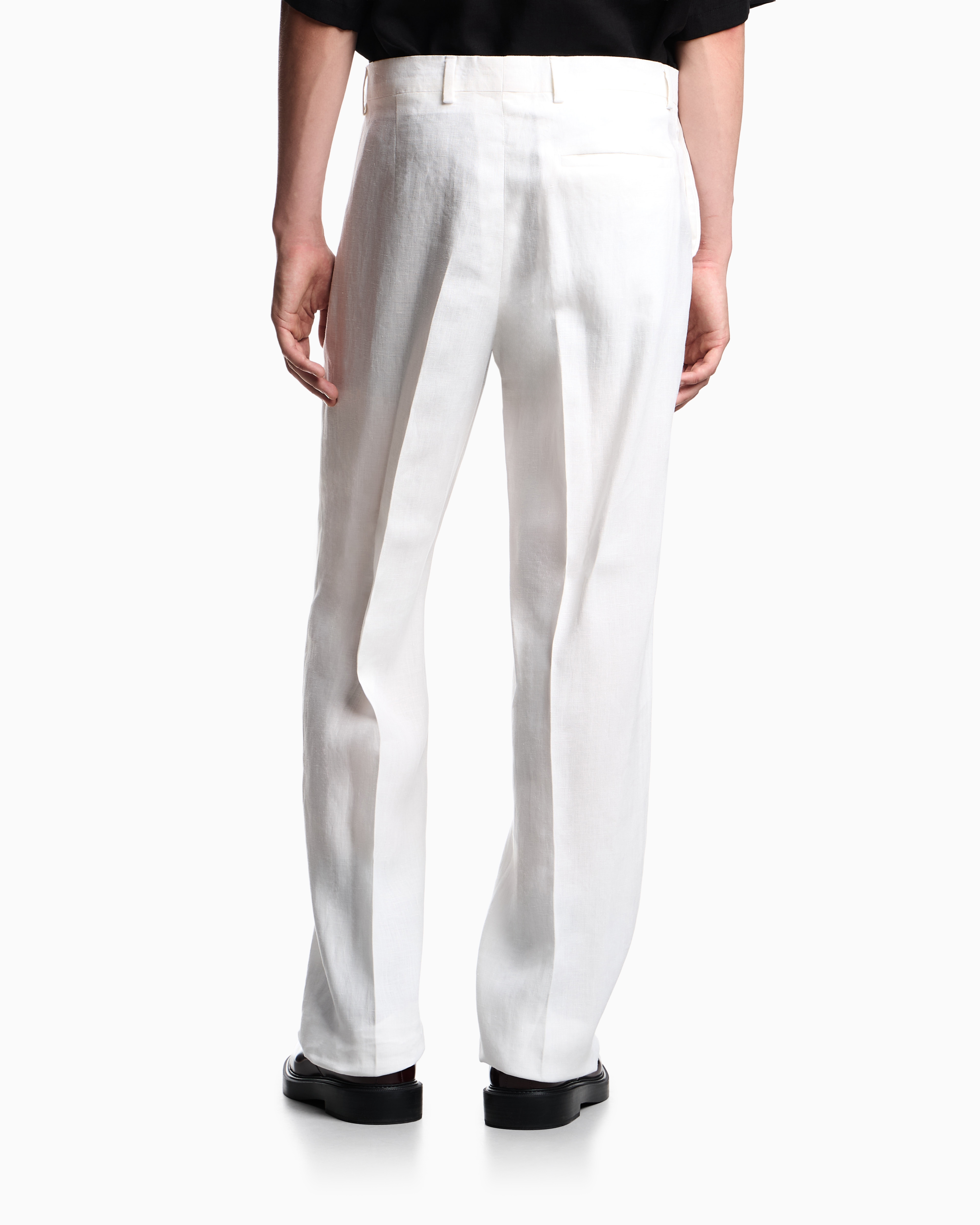 Pure linen trousers | Emporio Armani