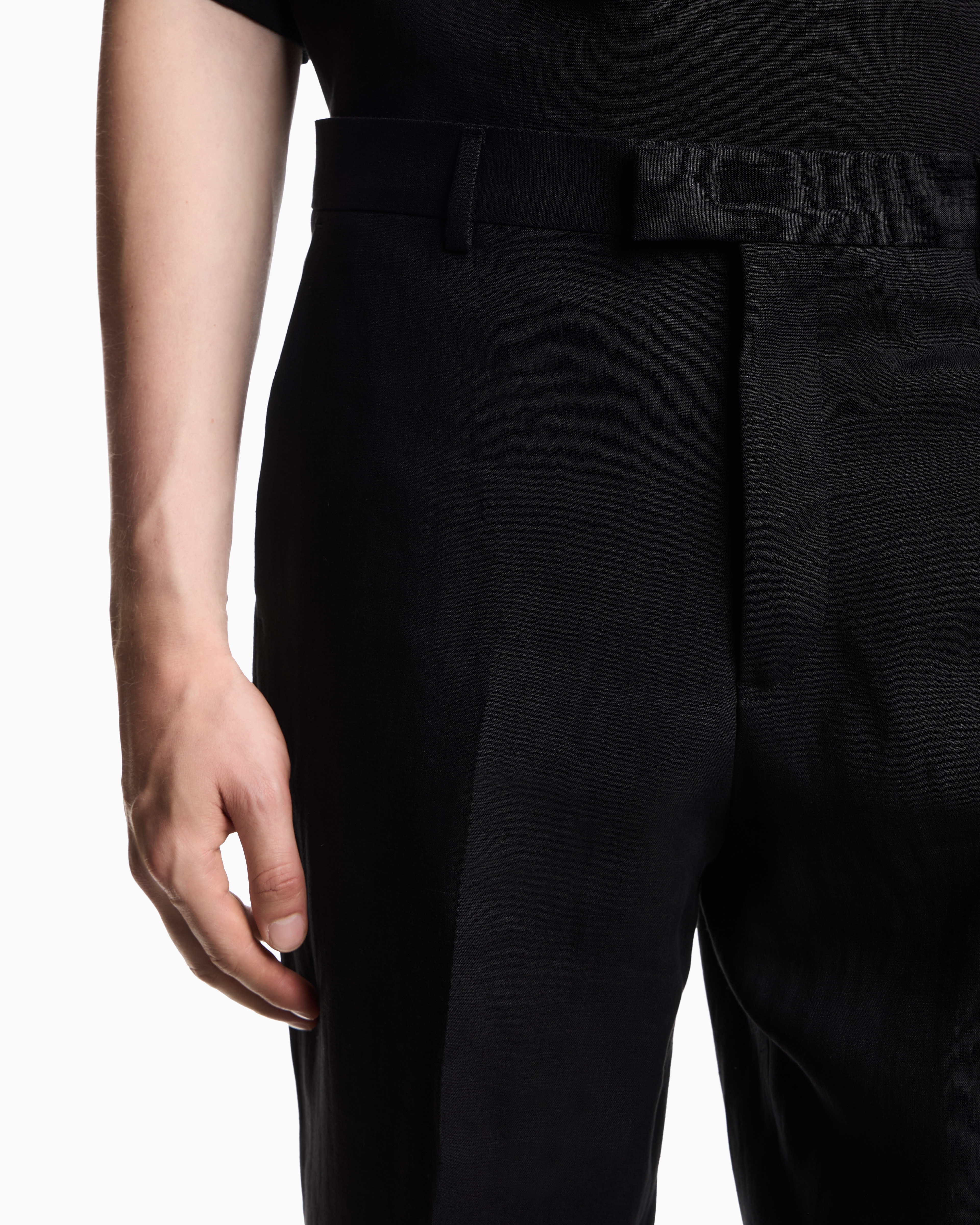 EMPORIO ARMANI リネンイージースラックス 50 L EMPORIO ARMANI リネンイージースラックス 50 L EMPORIO ARMANI