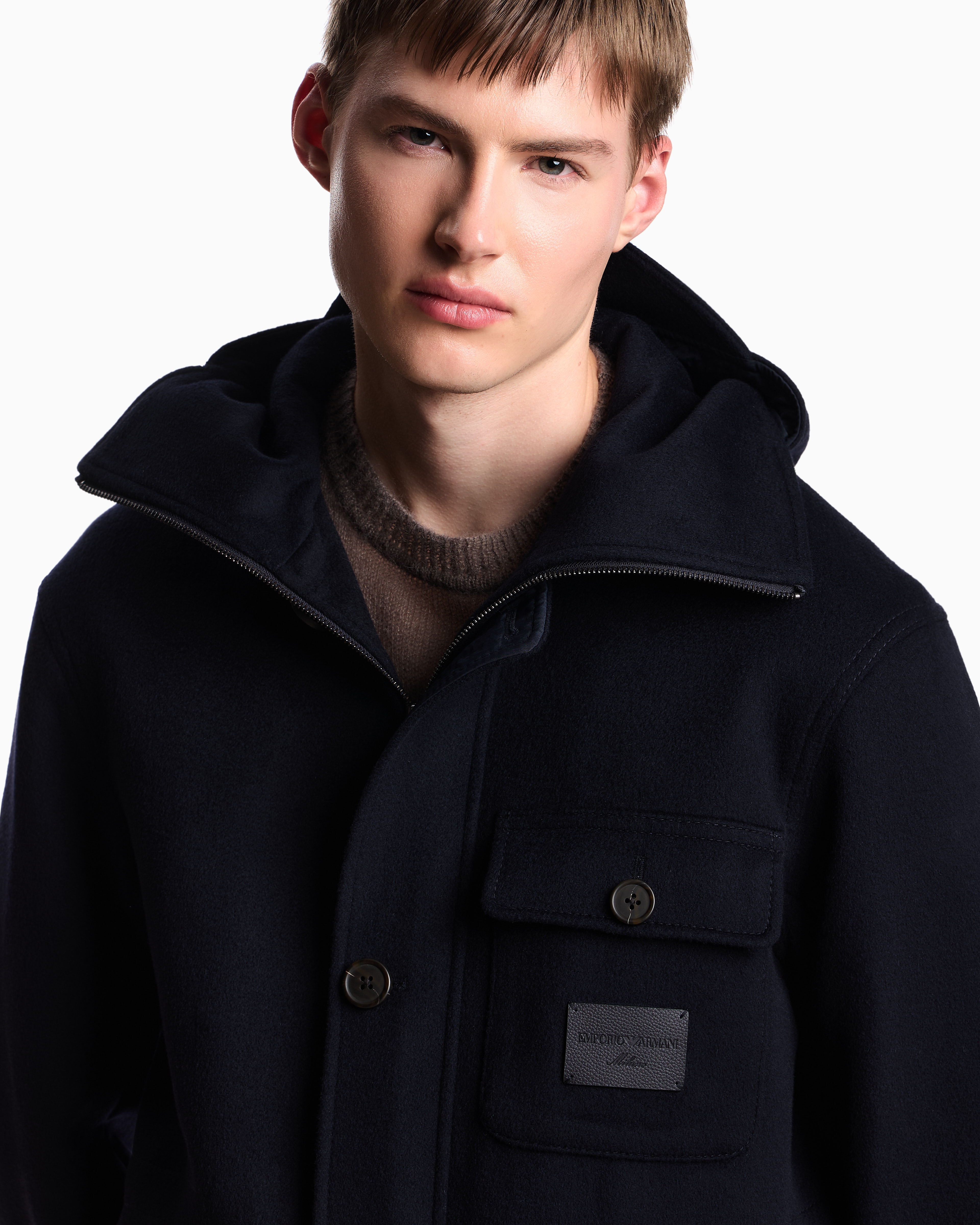 だ*ゅ様 赤字【定価20万】漆黒ARMANI COLLEZIONIウールロングコ 未着用定価60万超 黒タグ GIRGIO ARMANI 赤ロングコート