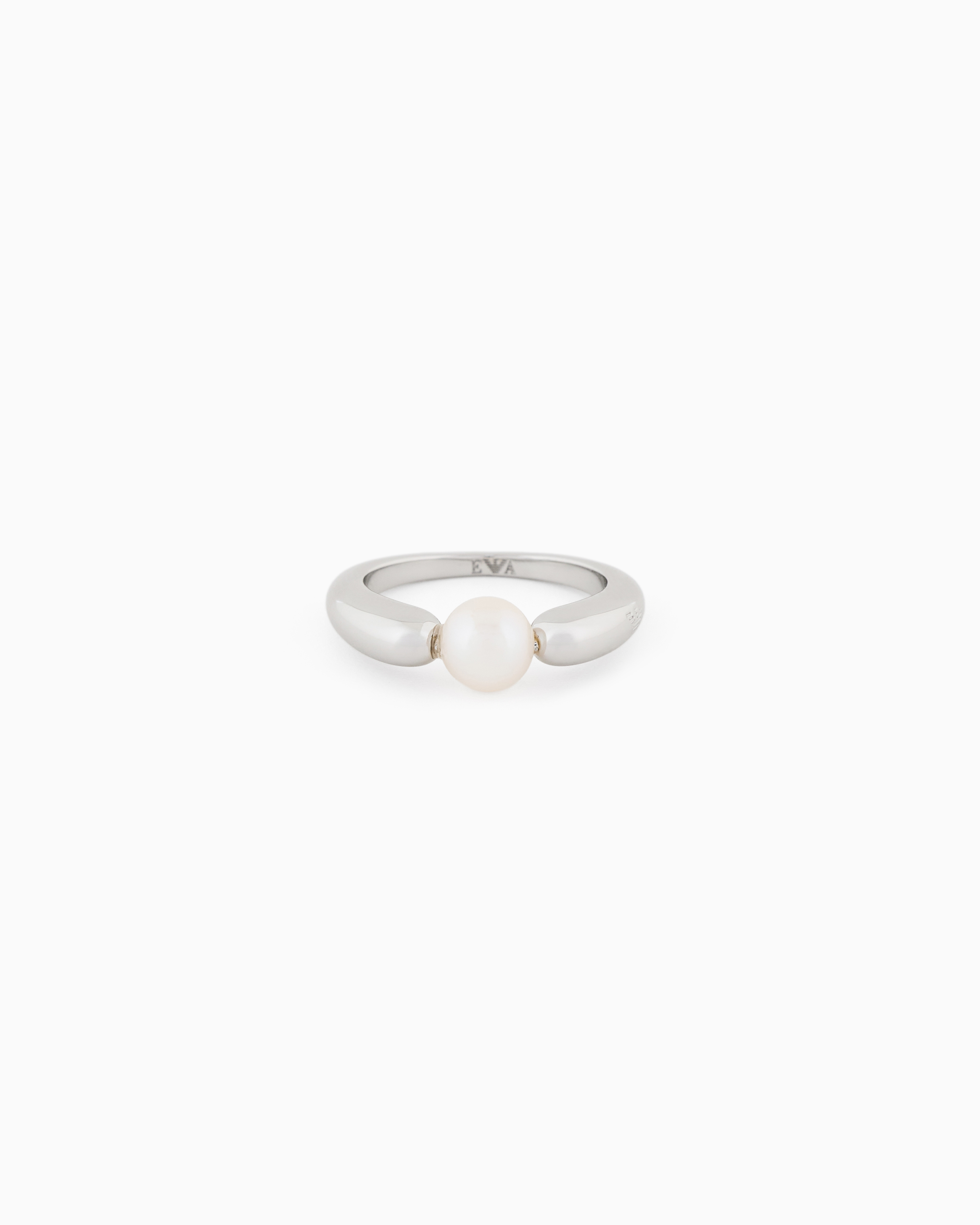 Emporio Armani -  Silver-Tone Brass Center Focal Ring, Woman, Multicoloured, Size: