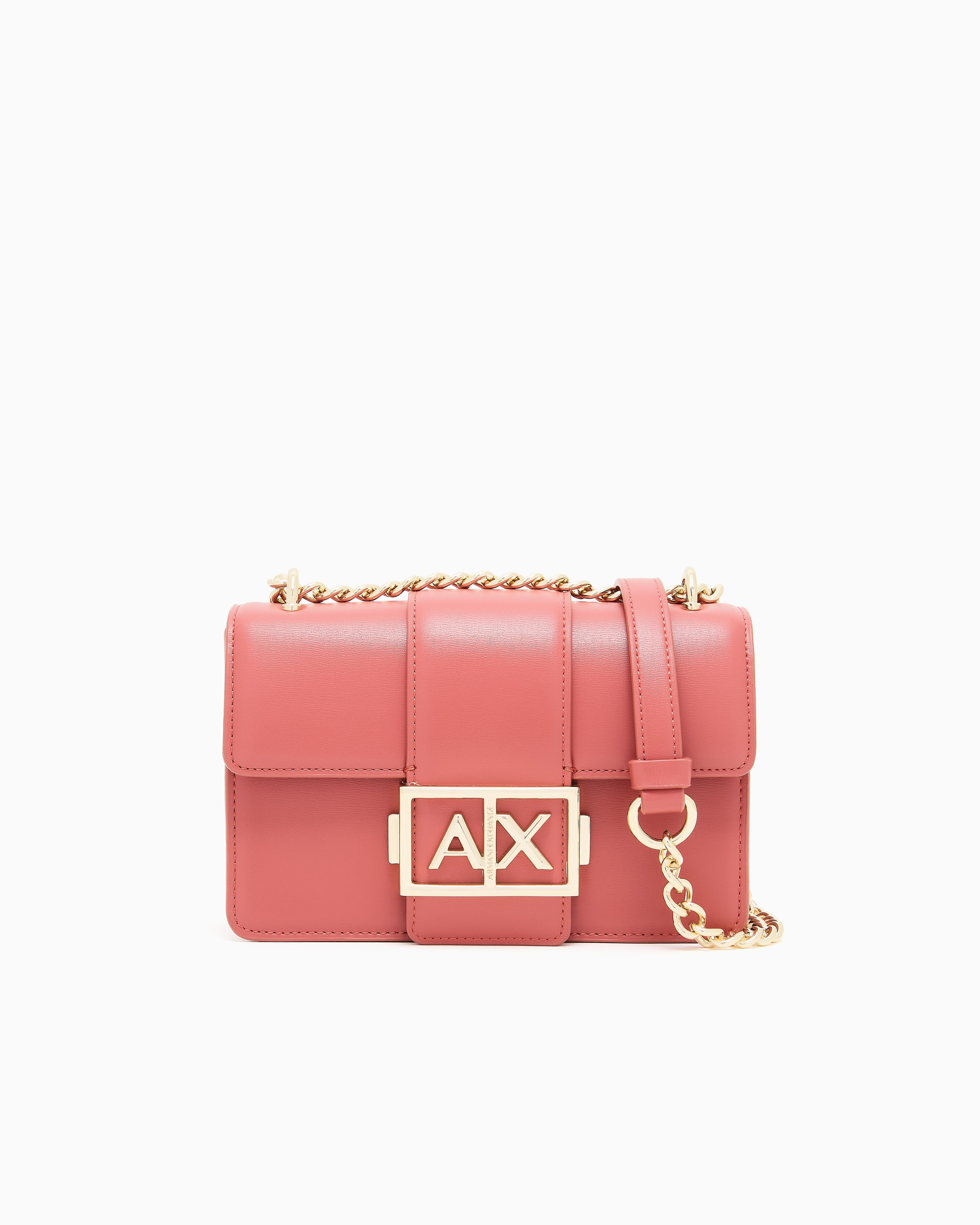Armani Exchange - Shoulder bag with metal logo, Woman, Pink, Size: TU