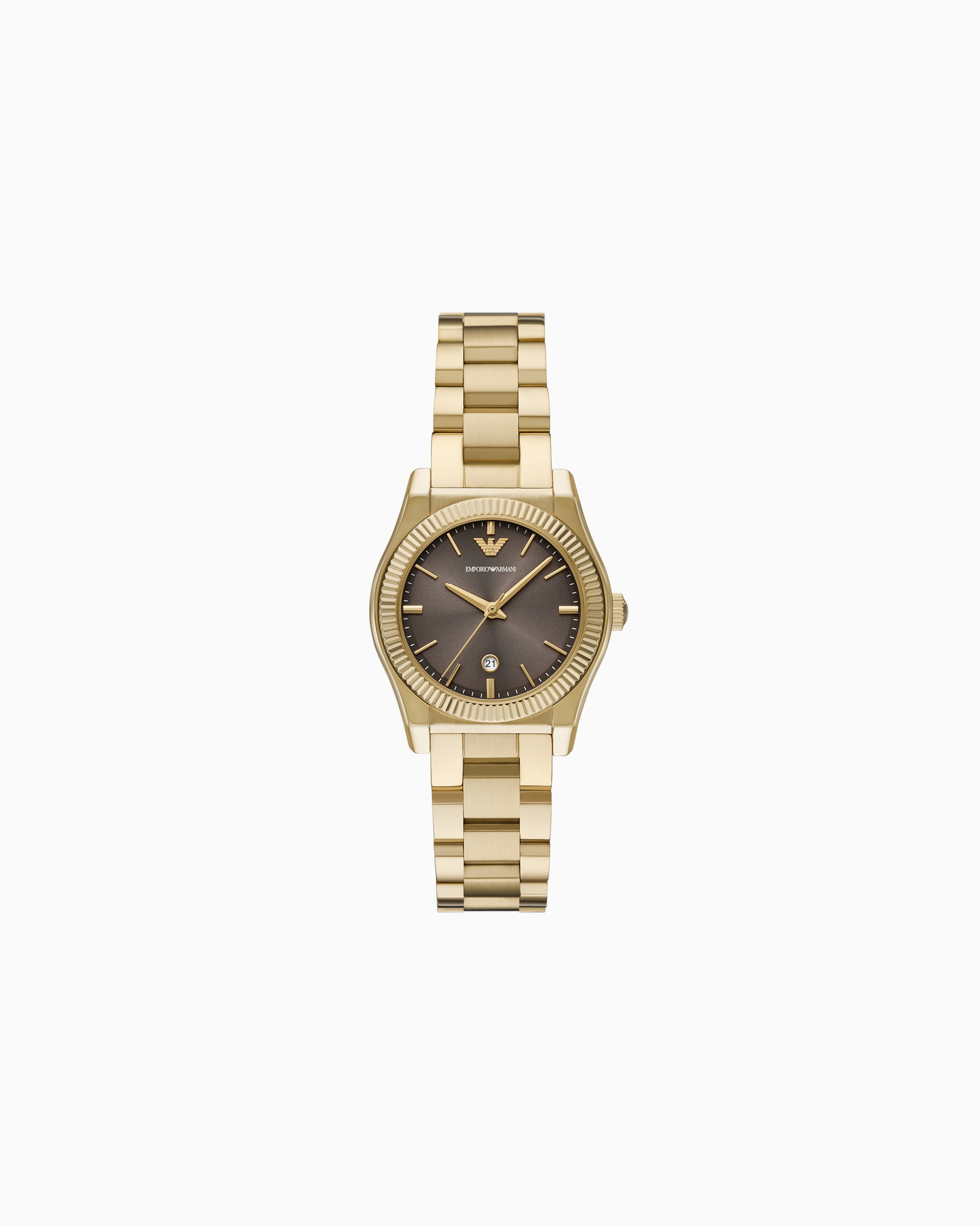 Emporio Armani - Three-Hand Gold-Tone Stainless Steel Watch, Woman, Multicoloured, Size: TU