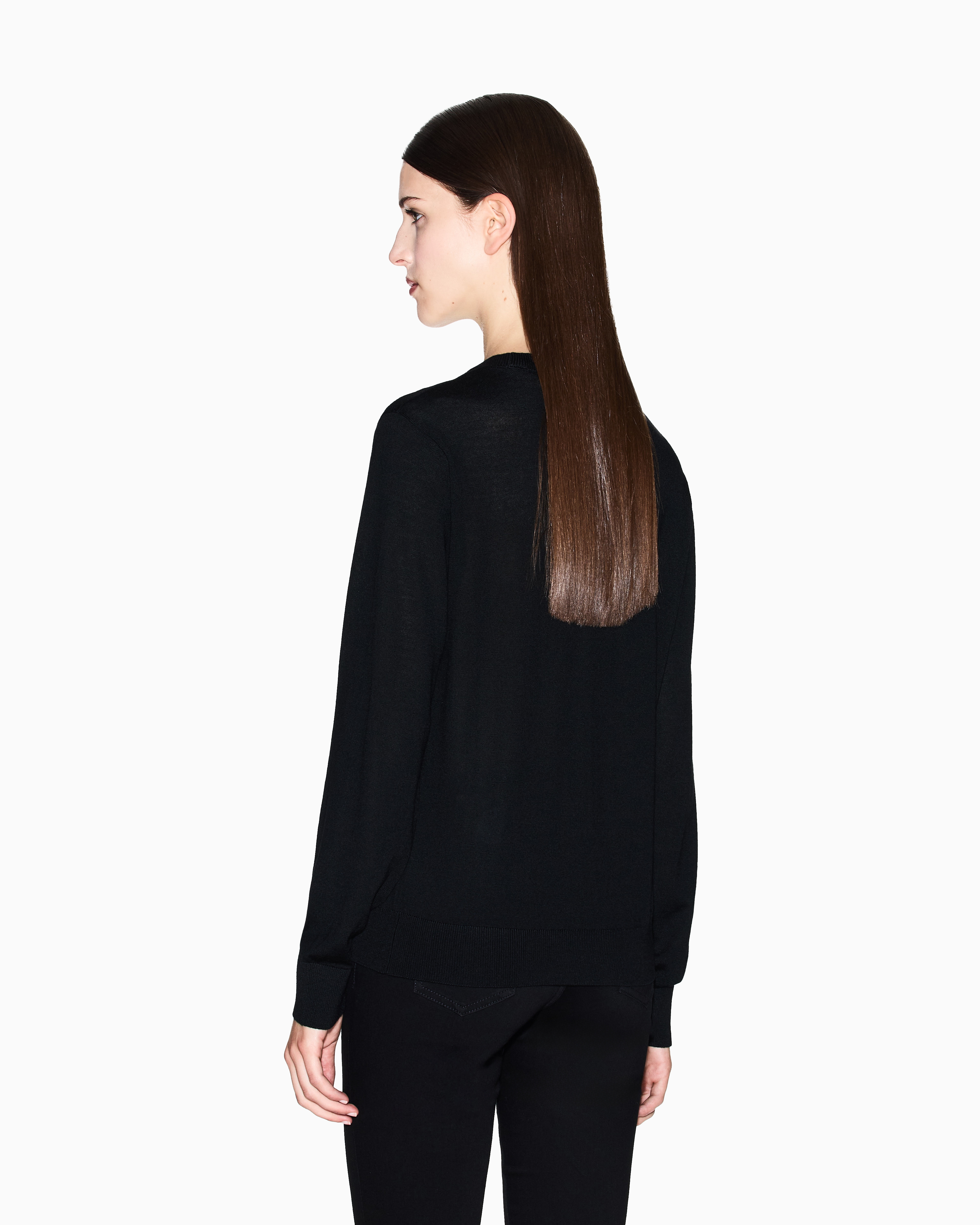 Armani Exchange - Jumpers, Woman, Black, Size: