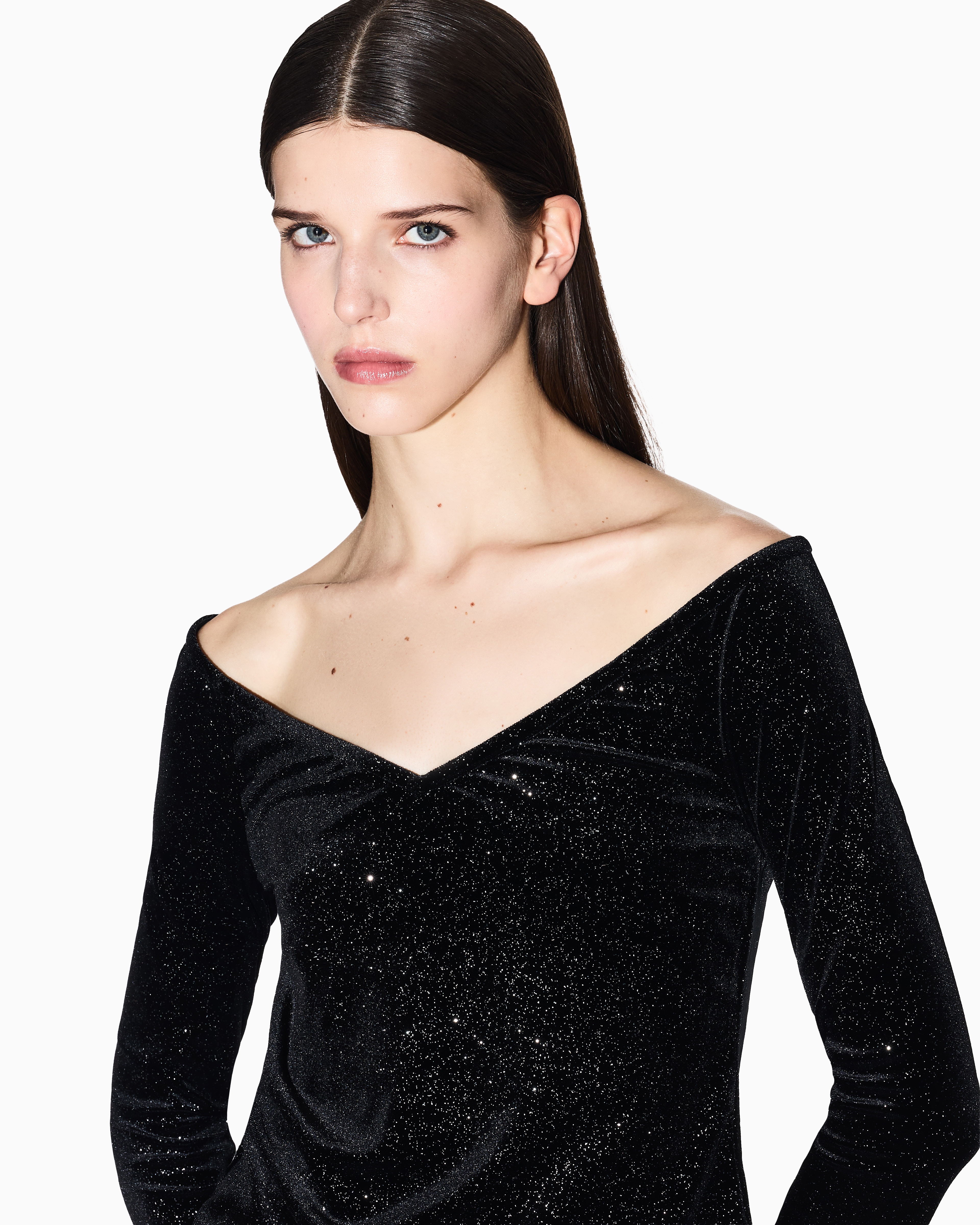 Glitter fabric sweater