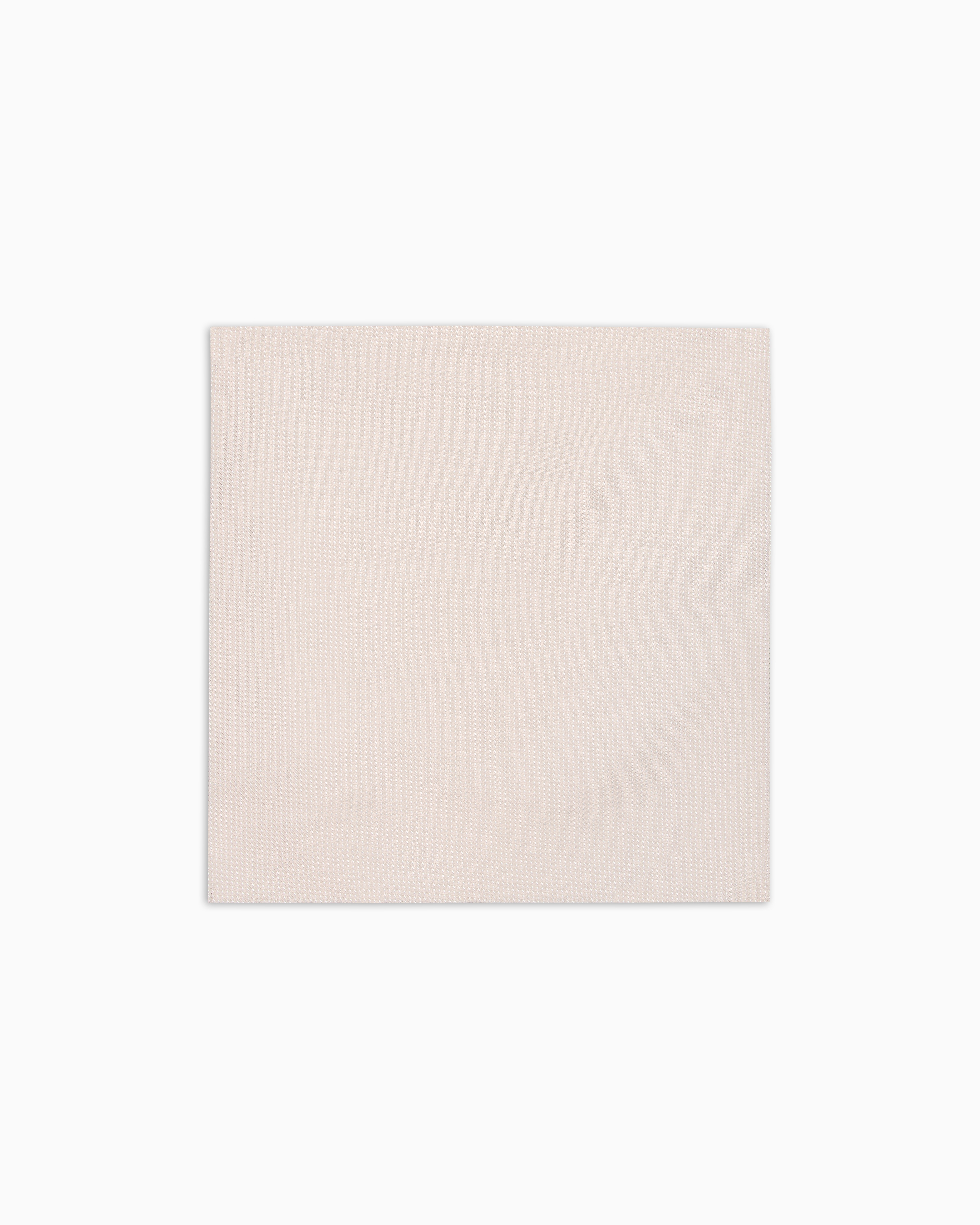 Emporio Armani Men's Beige Micro-Textured Pure Silk Pocket Square
