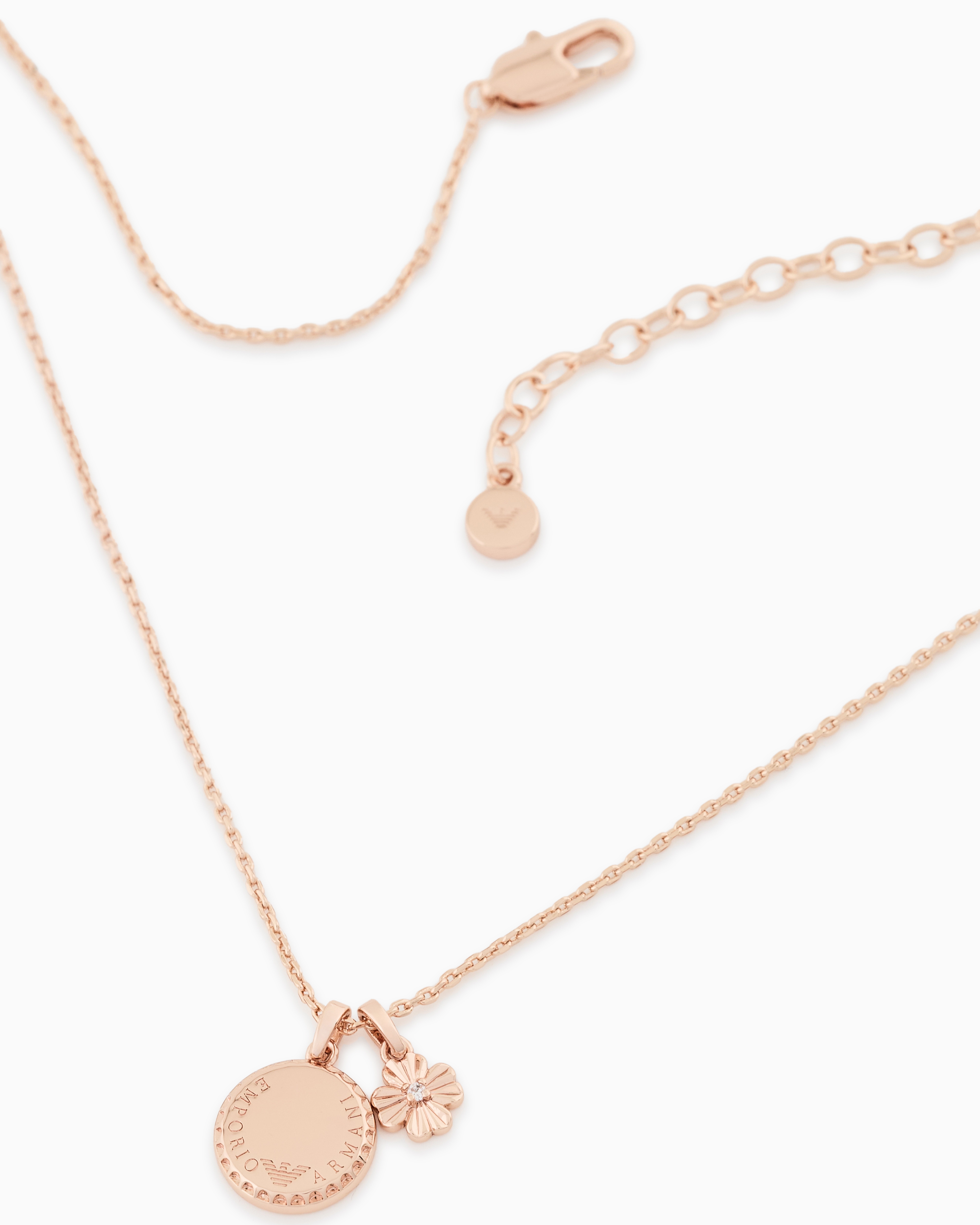 Emporio Armani -  Rose Gold-Tone Brass Pendant Necklace, Woman, Multicoloured, Size: TU