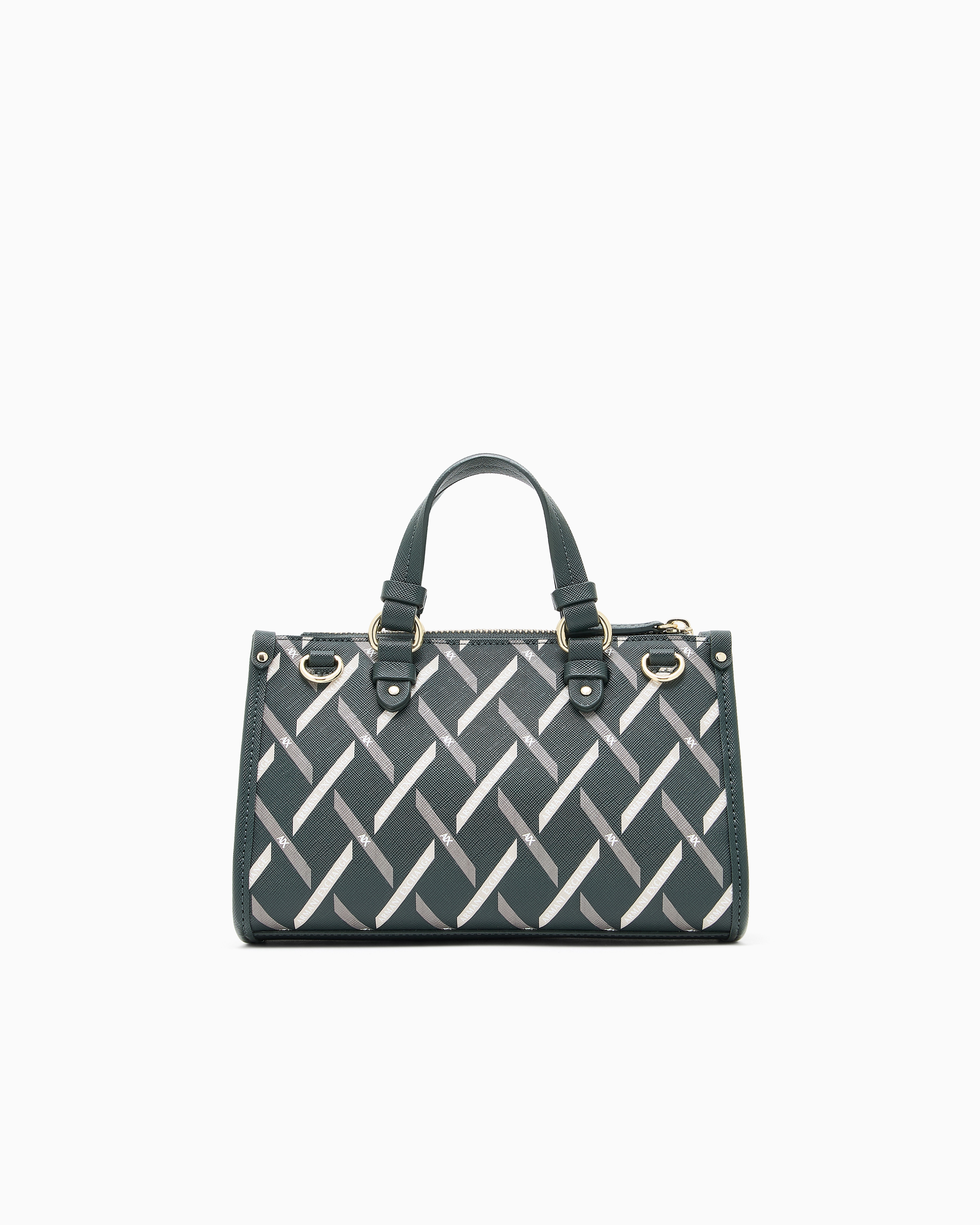 Mini bag with geometric print