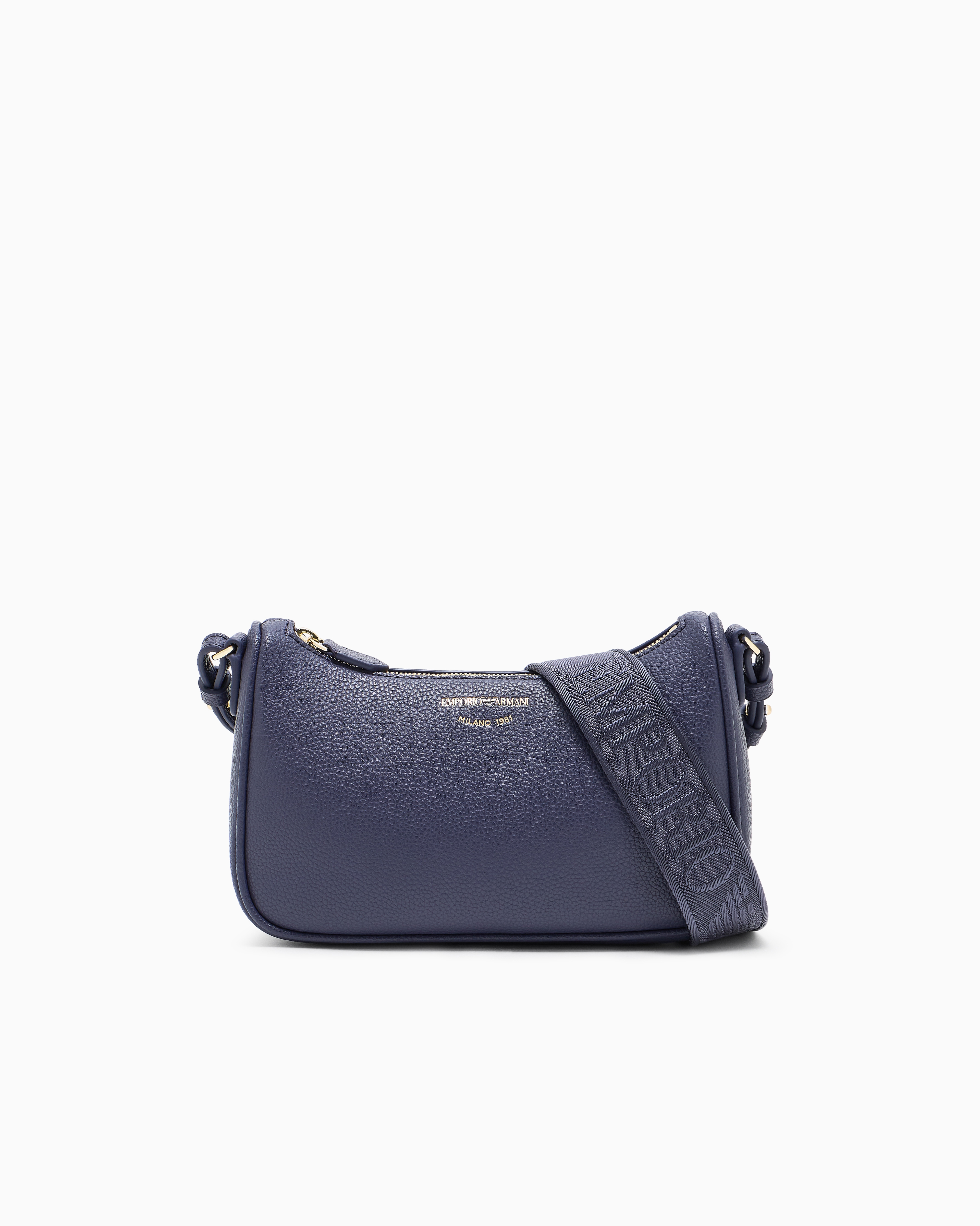Emporio Armani - Bag with deer print, Woman, Blue, Size: TU