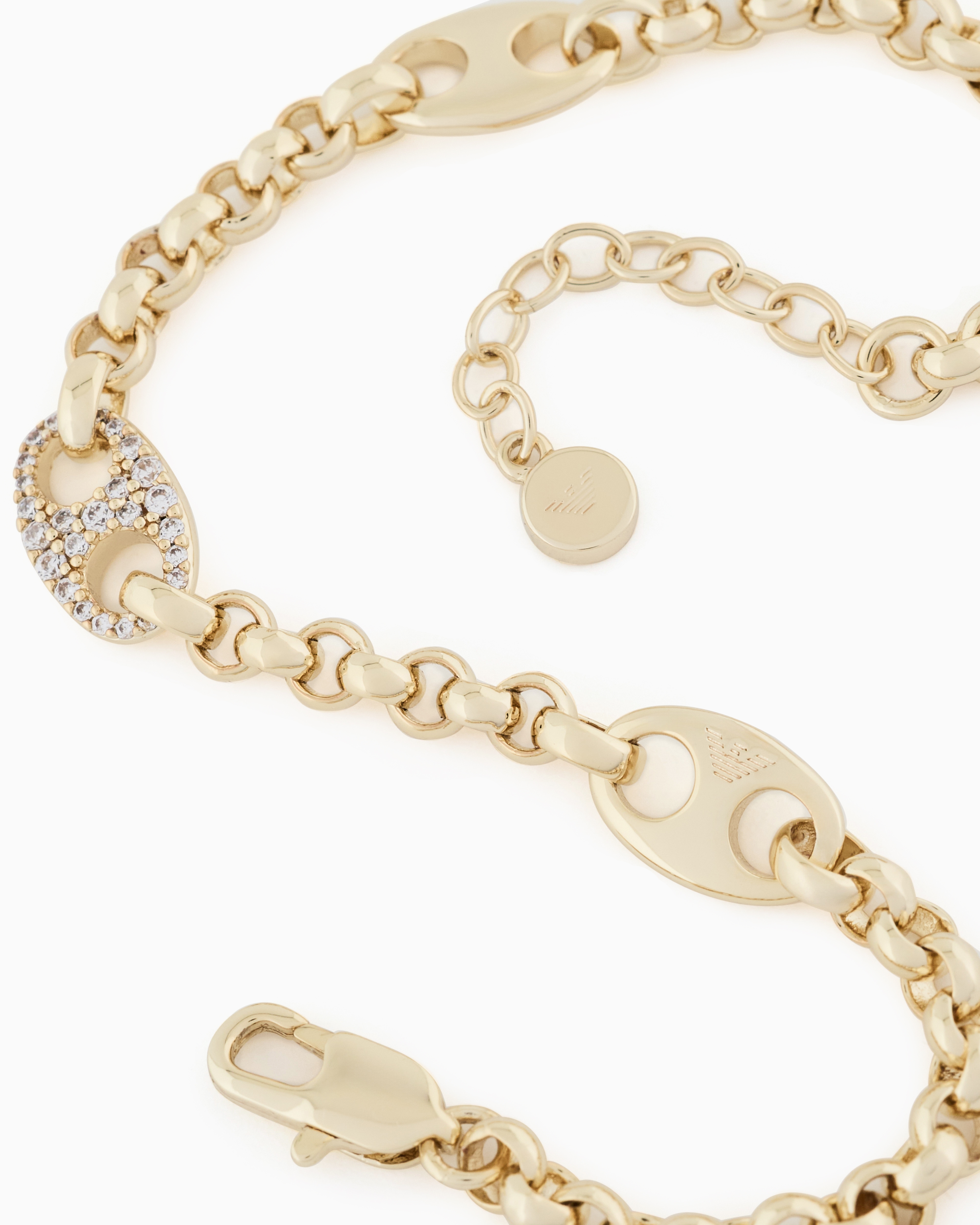 Emporio Armani -  Gold-Tone Brass Station Bracelet, Woman, Multicoloured, Size: TU