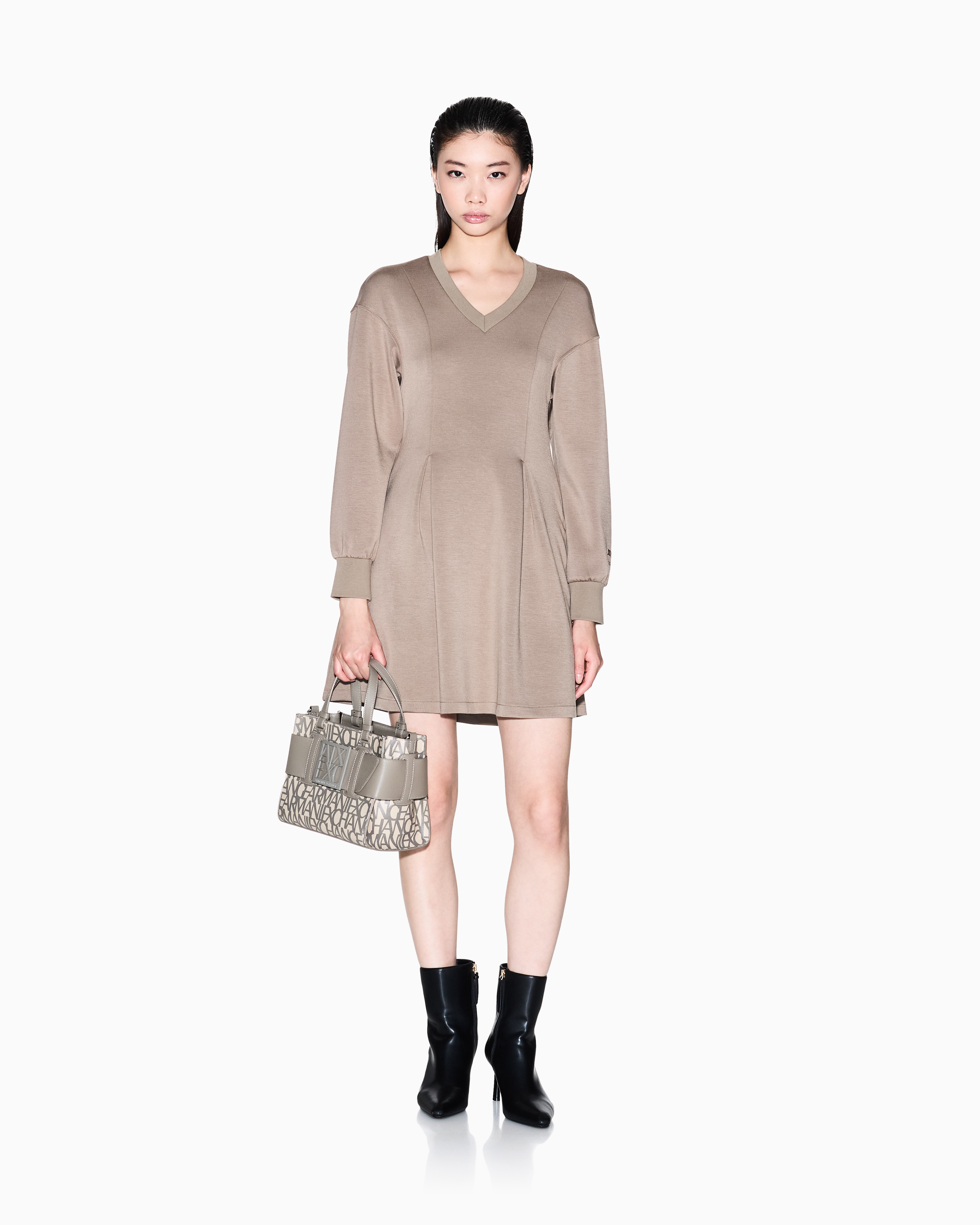 Armani Exchange - Short Dresses, Woman, Brown, Size: