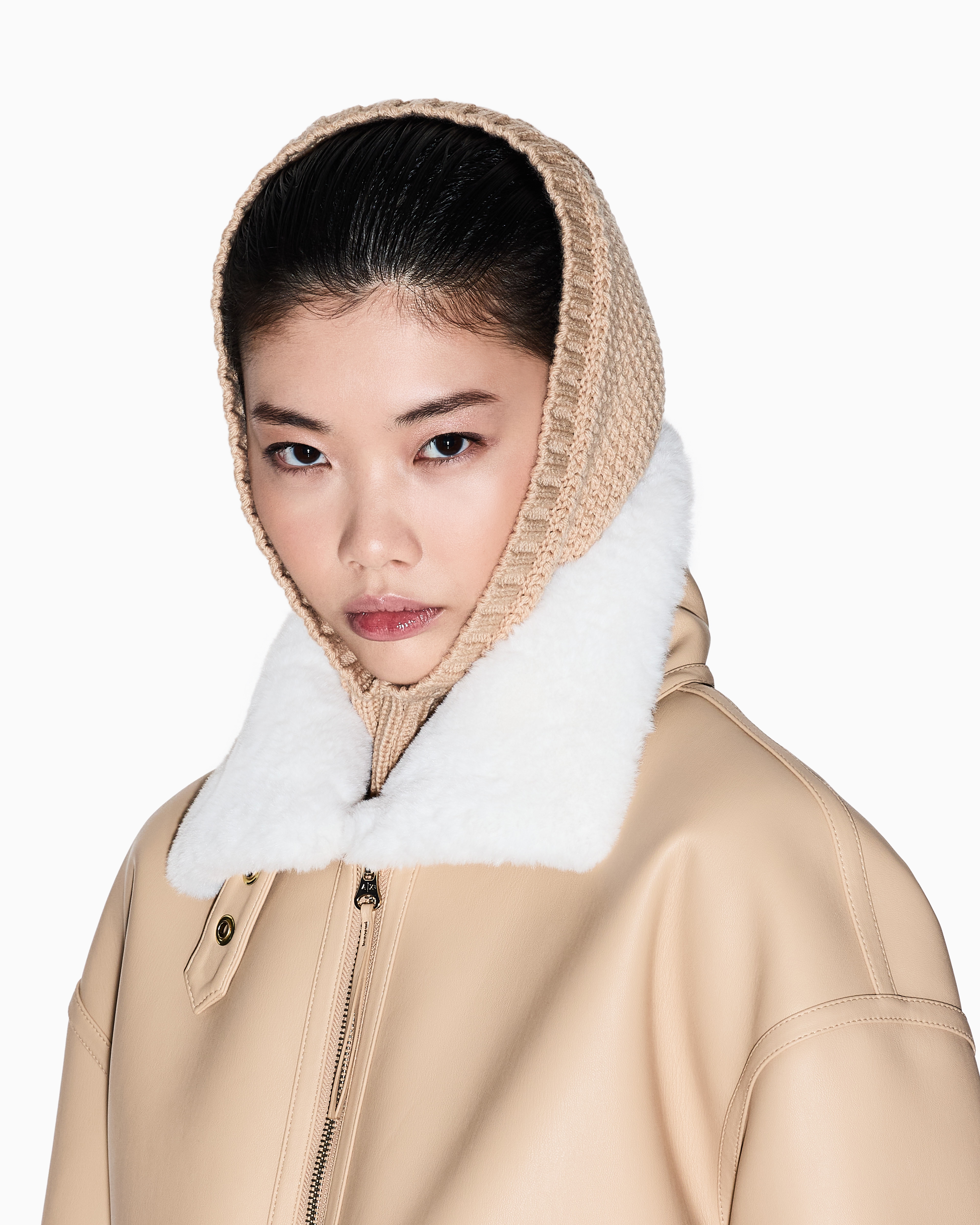 Armani Exchange - Balaclavas, Woman, Camel, Size: TU