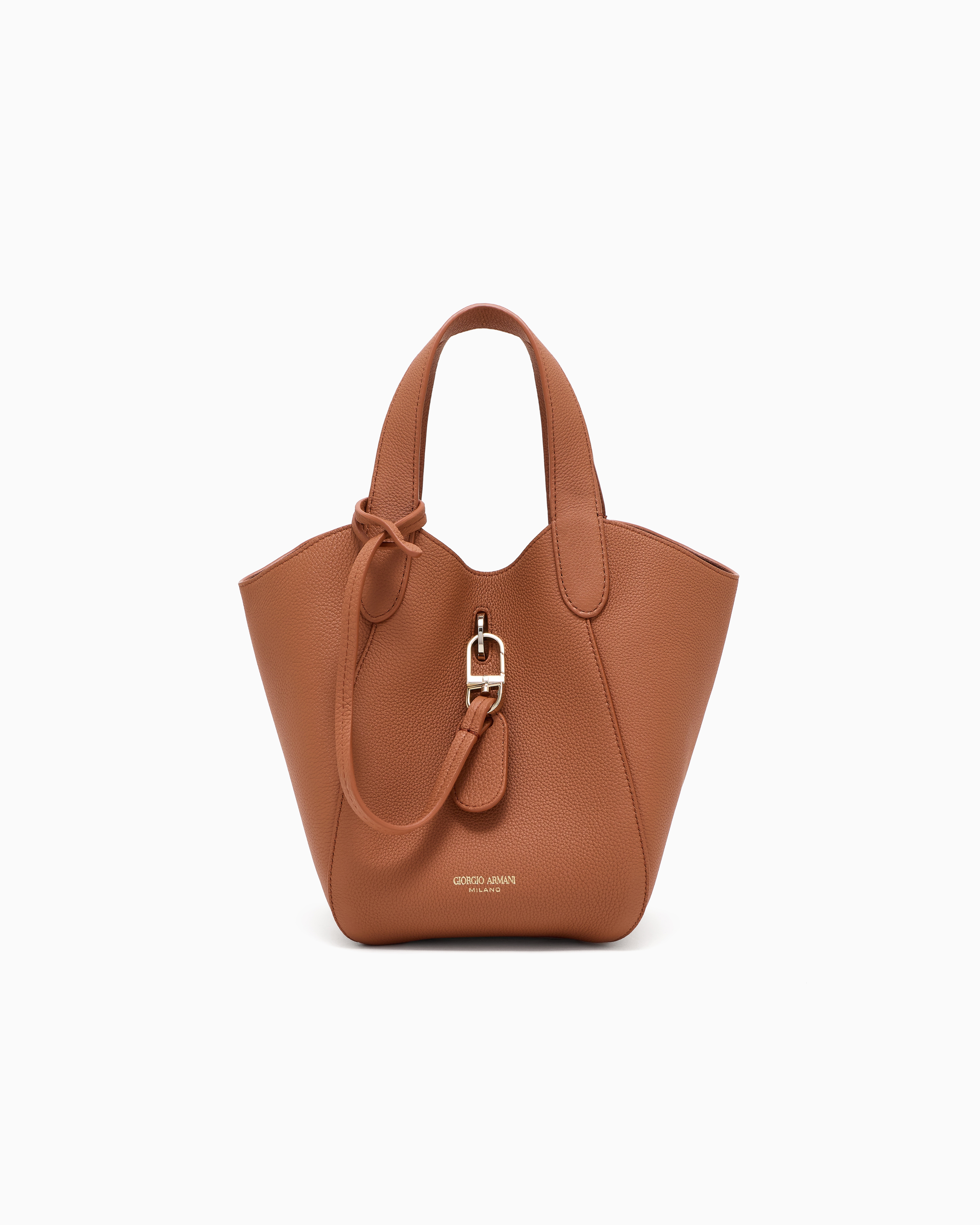 ハンドバッグ ペブルドレザー スモール | Giorgio Armani
