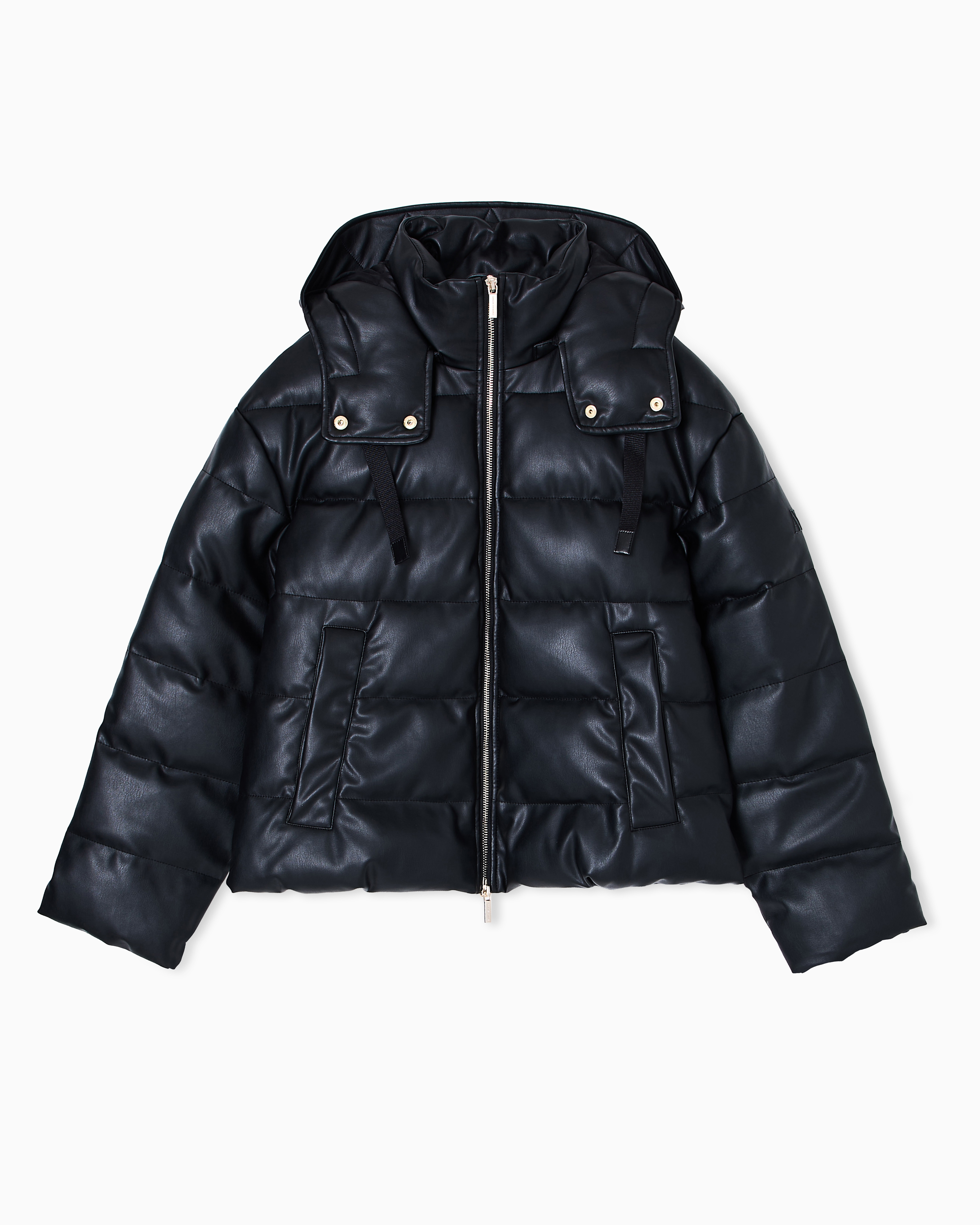 Armani Exchange - Jacket shiny recycled fabric, Woman, Black, Size: