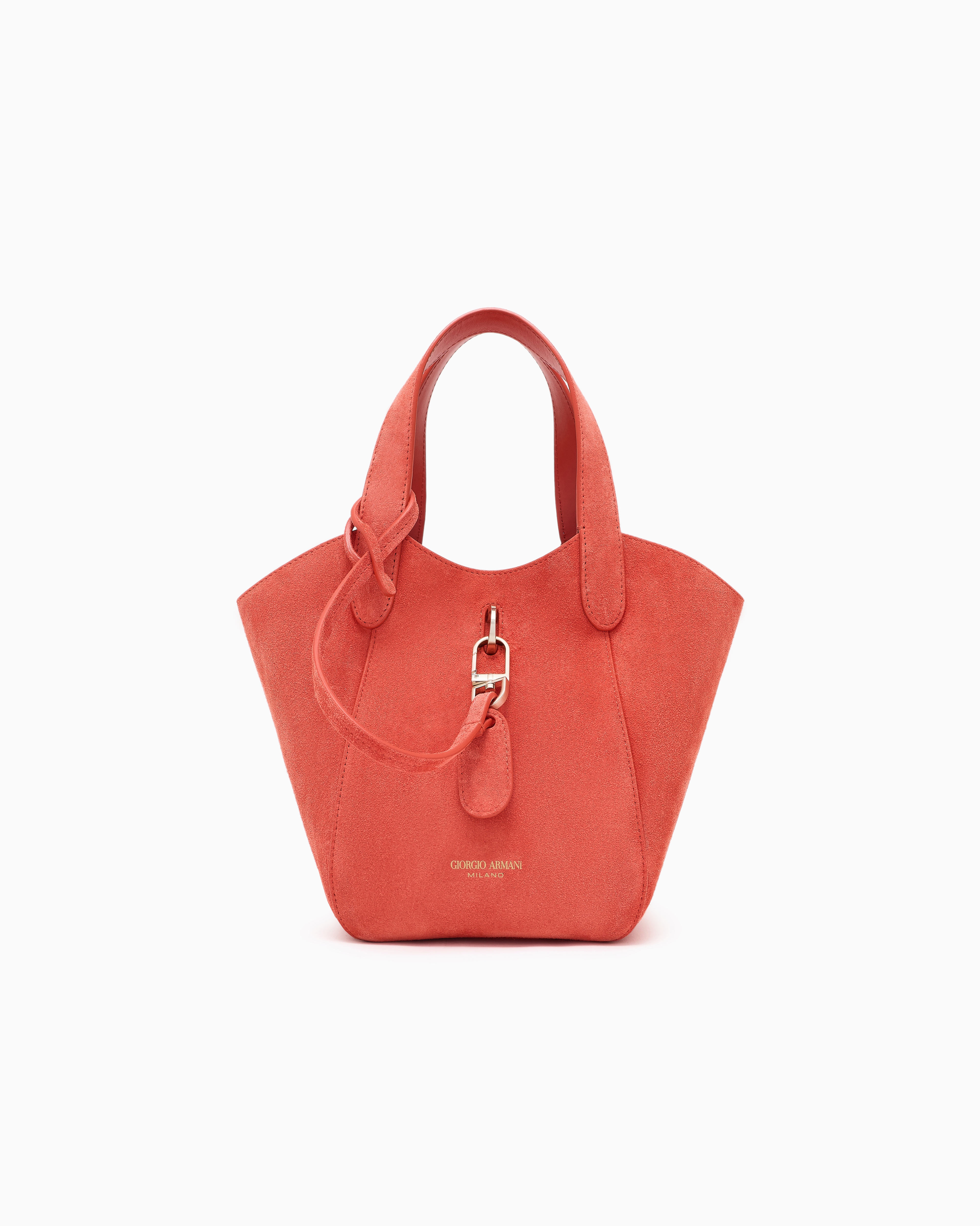 Giorgio Armani Women's Orange Small Suede Handbag