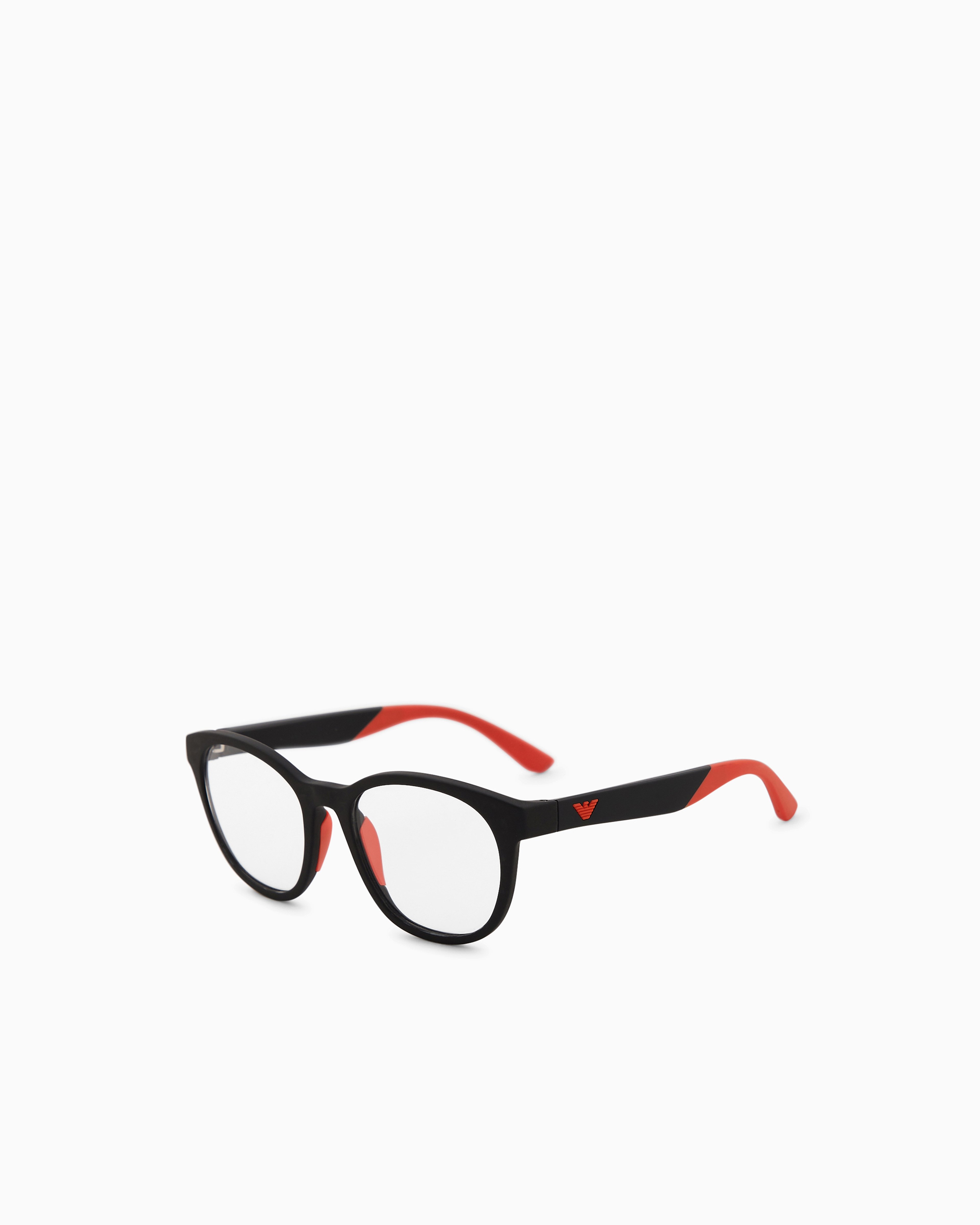 Emporio Armani - Panto-shaped junior sunglasses with clip-on lenses, Boy, Black, Size: 47L