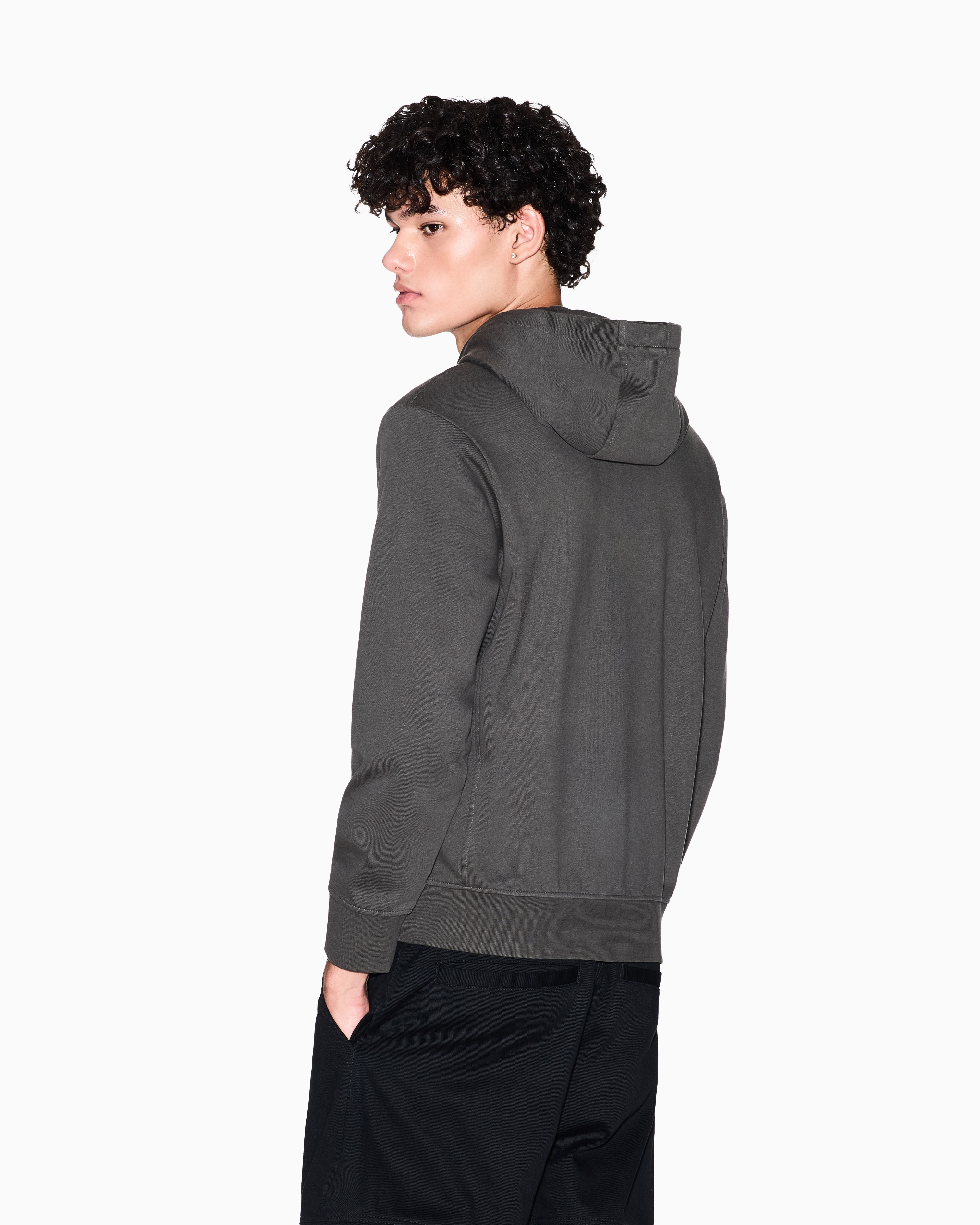 Armani Exchange - Basic zip-up hoodie, Man, Green, Size: