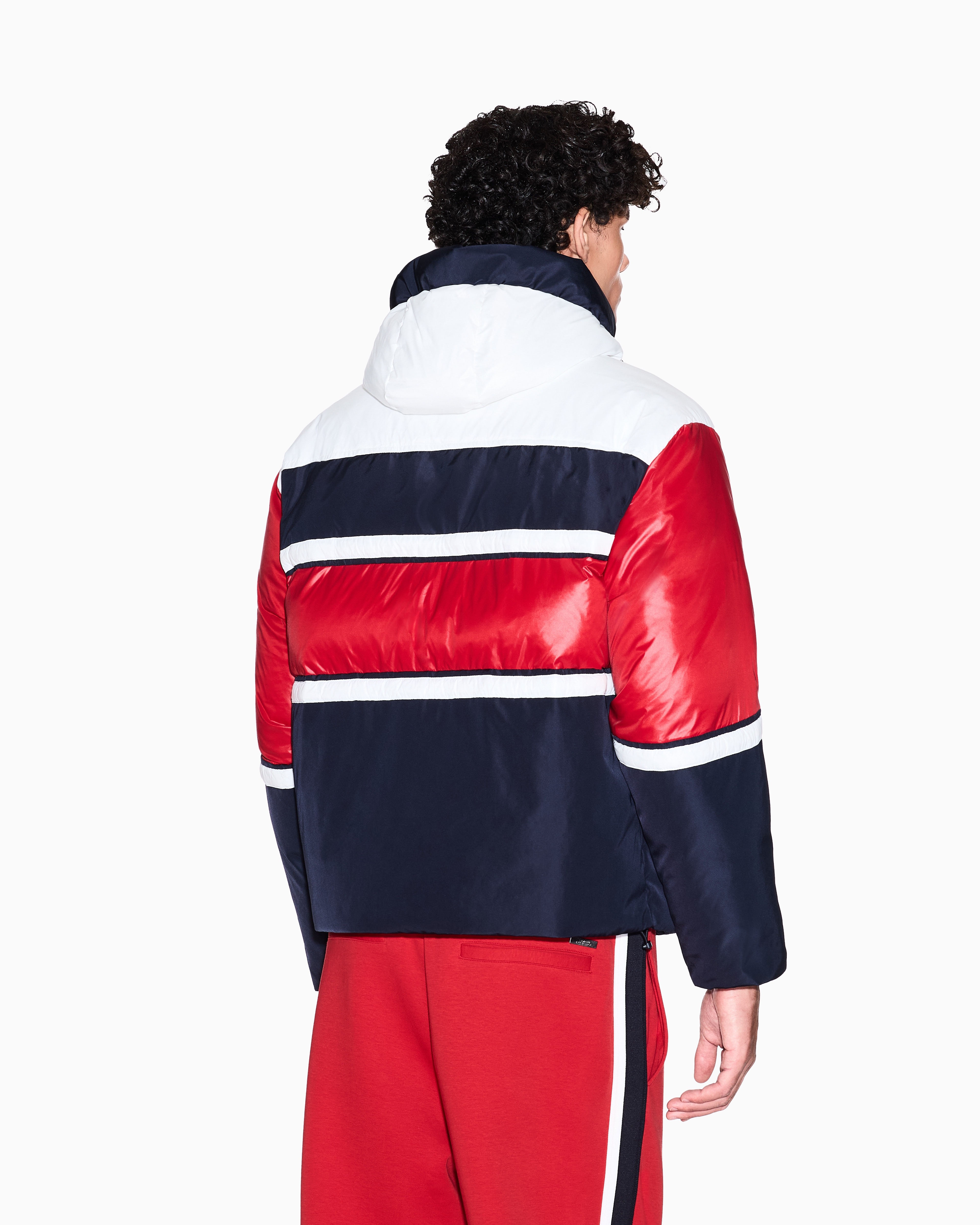 Jacket with contrasting bands