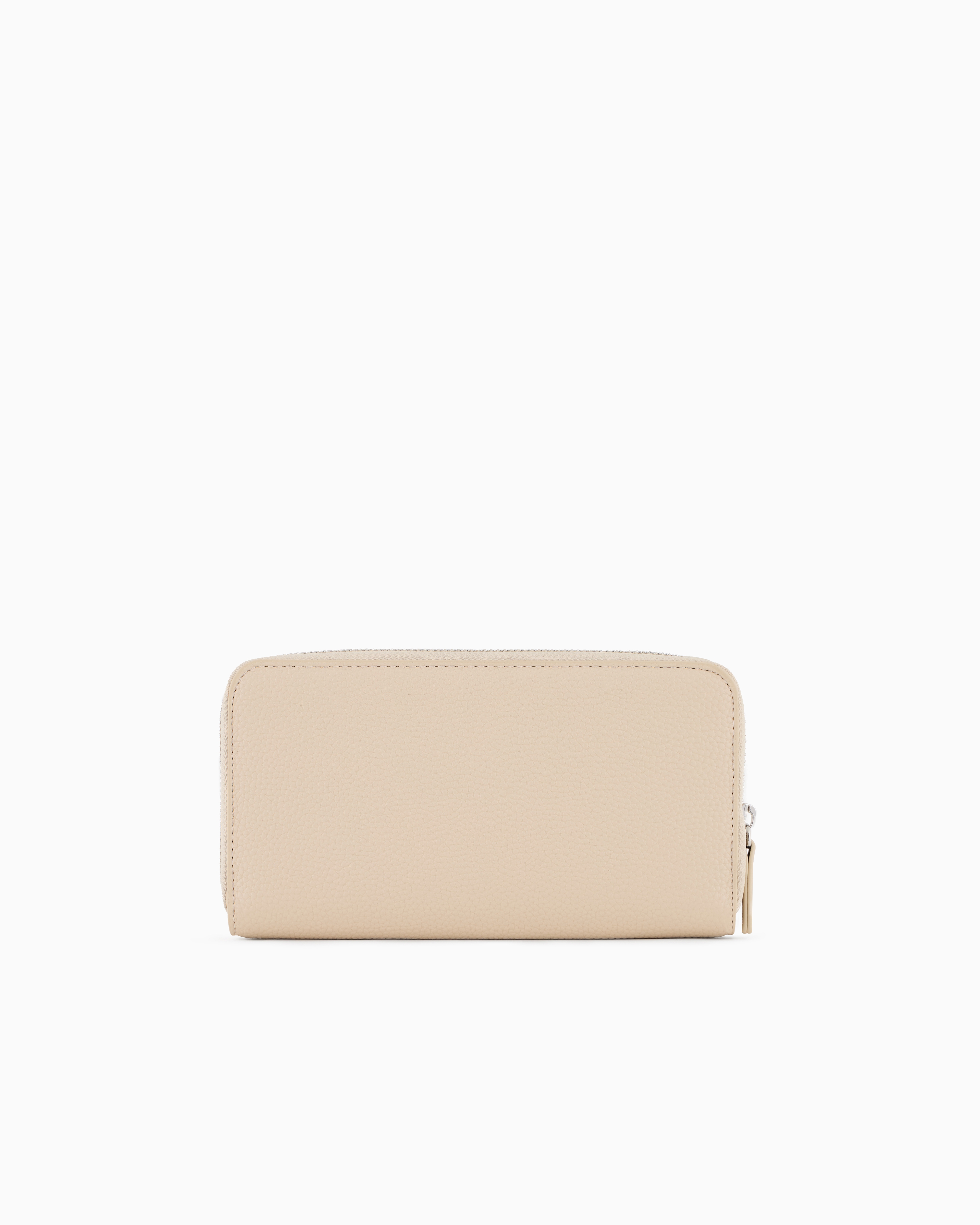 Armani Exchange - Zip around wallet with shaped stitching, Woman, Beige, Size: TU