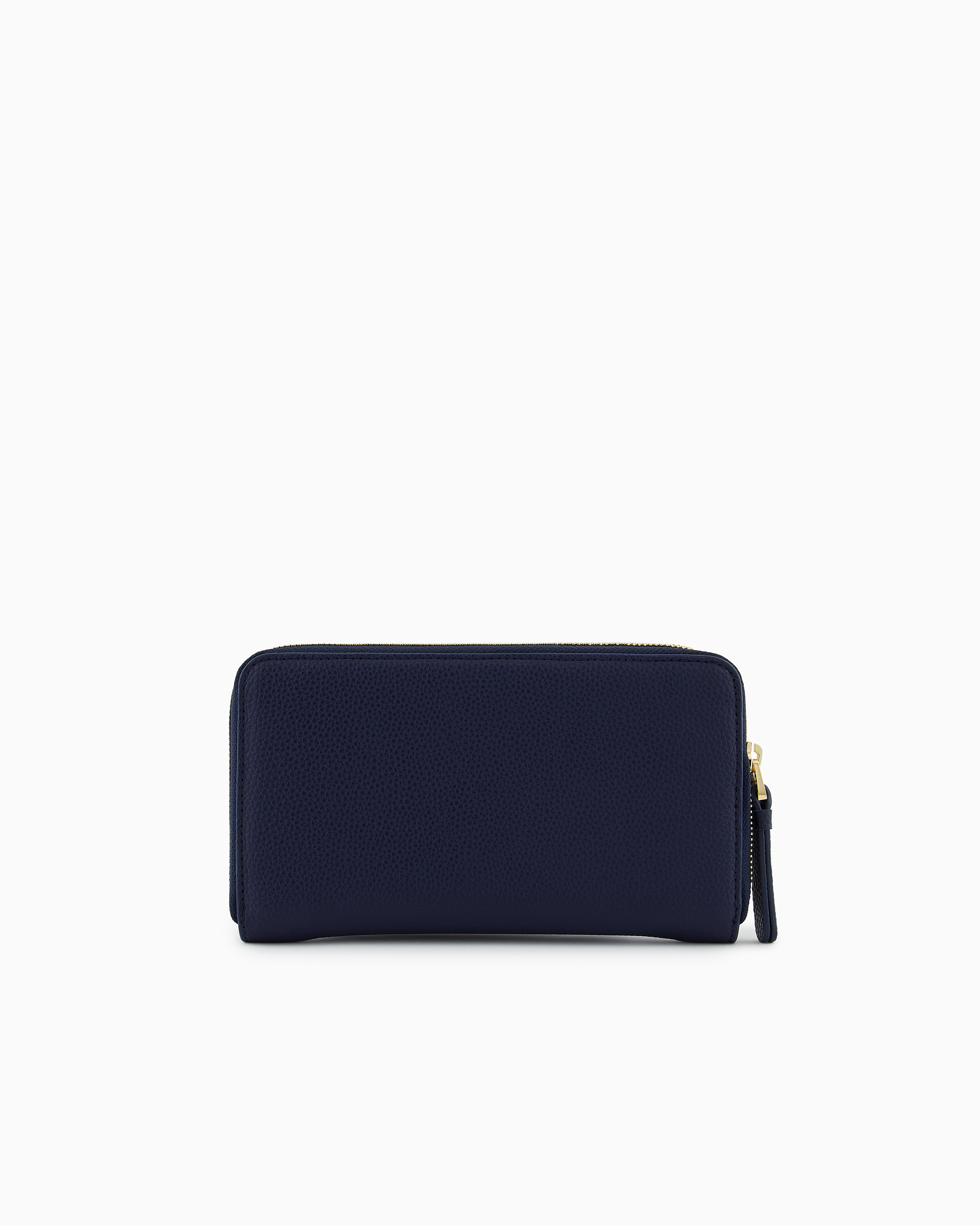 Emporio Armani - Deer-print MyEA wallet with wrap-around zip, Woman, Blue, Size: TU