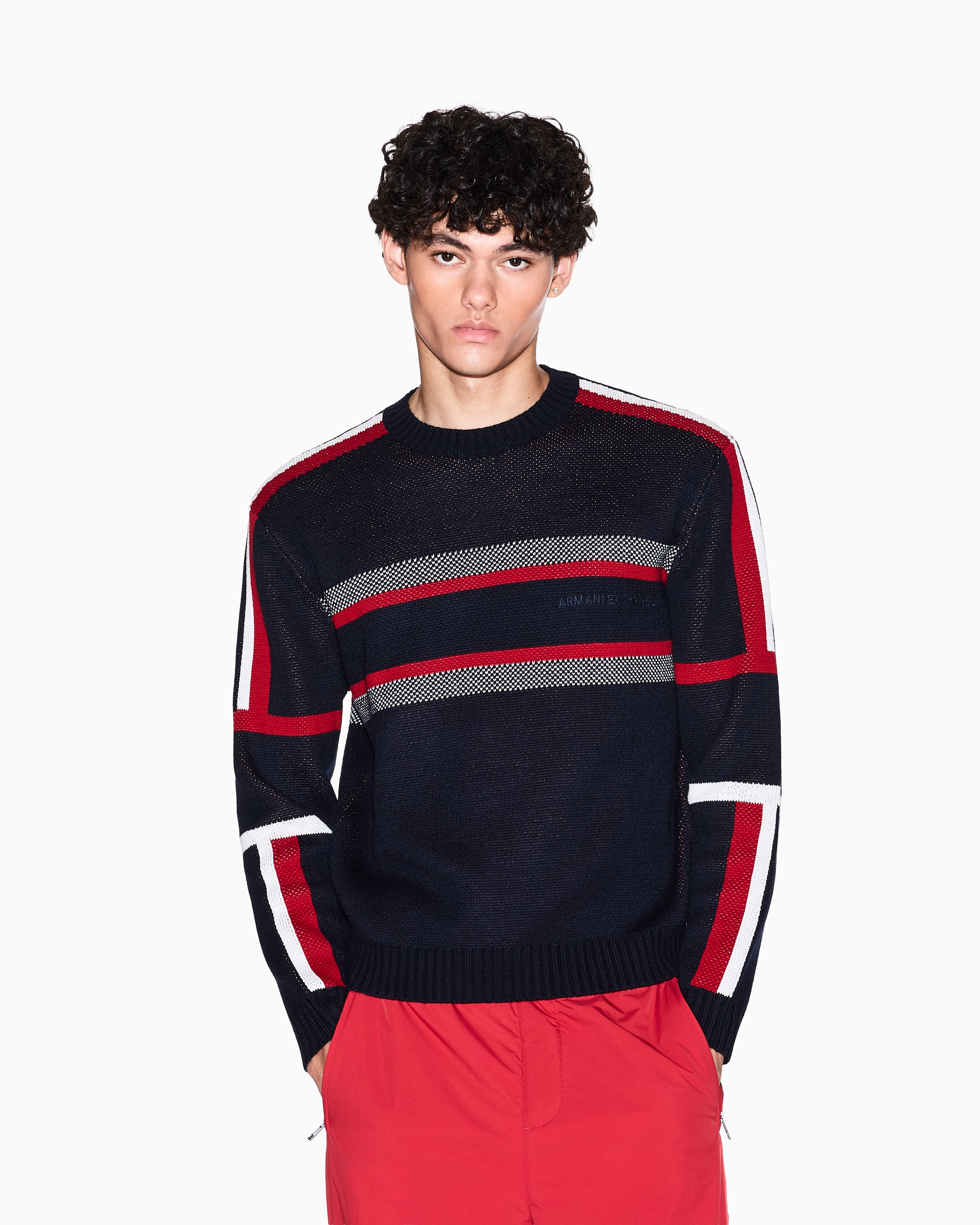 Armani Exchange - Jumpers, Man, Blue, Size: