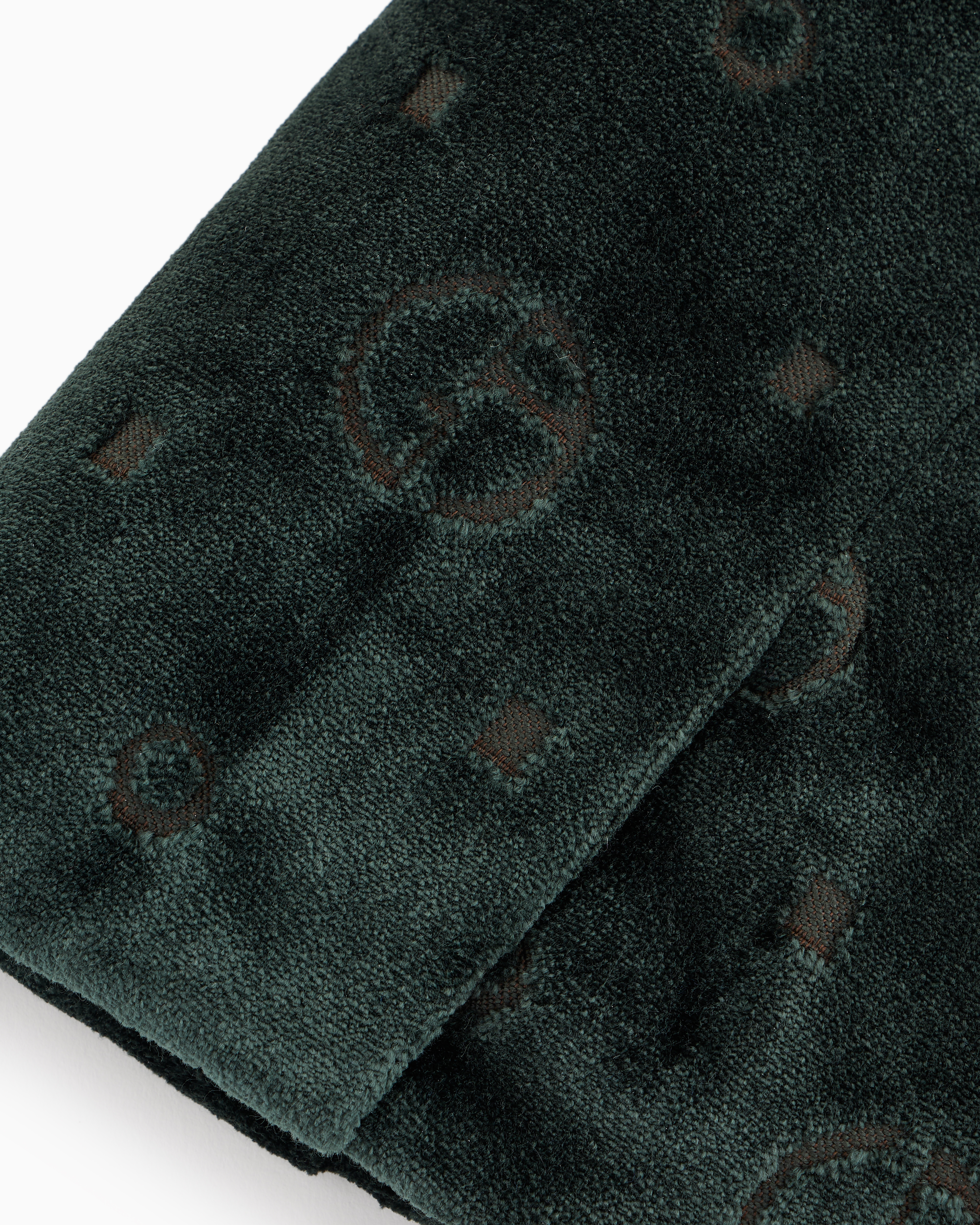 ポルド x ジョルジオ アルマーニ コート ベルベット モノグラムジャ