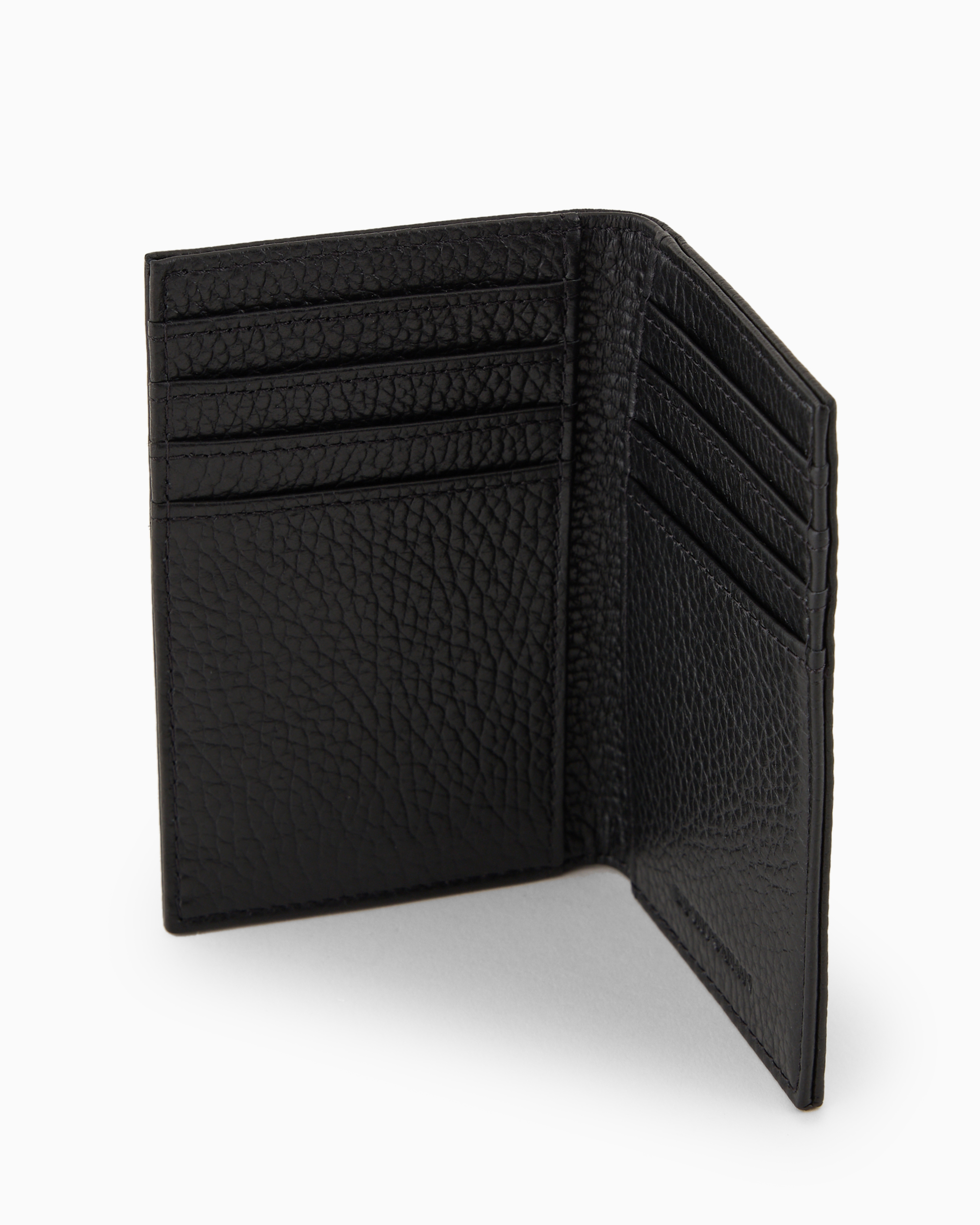 二つ折りカードホルダー タンブルレザー | Emporio Armani