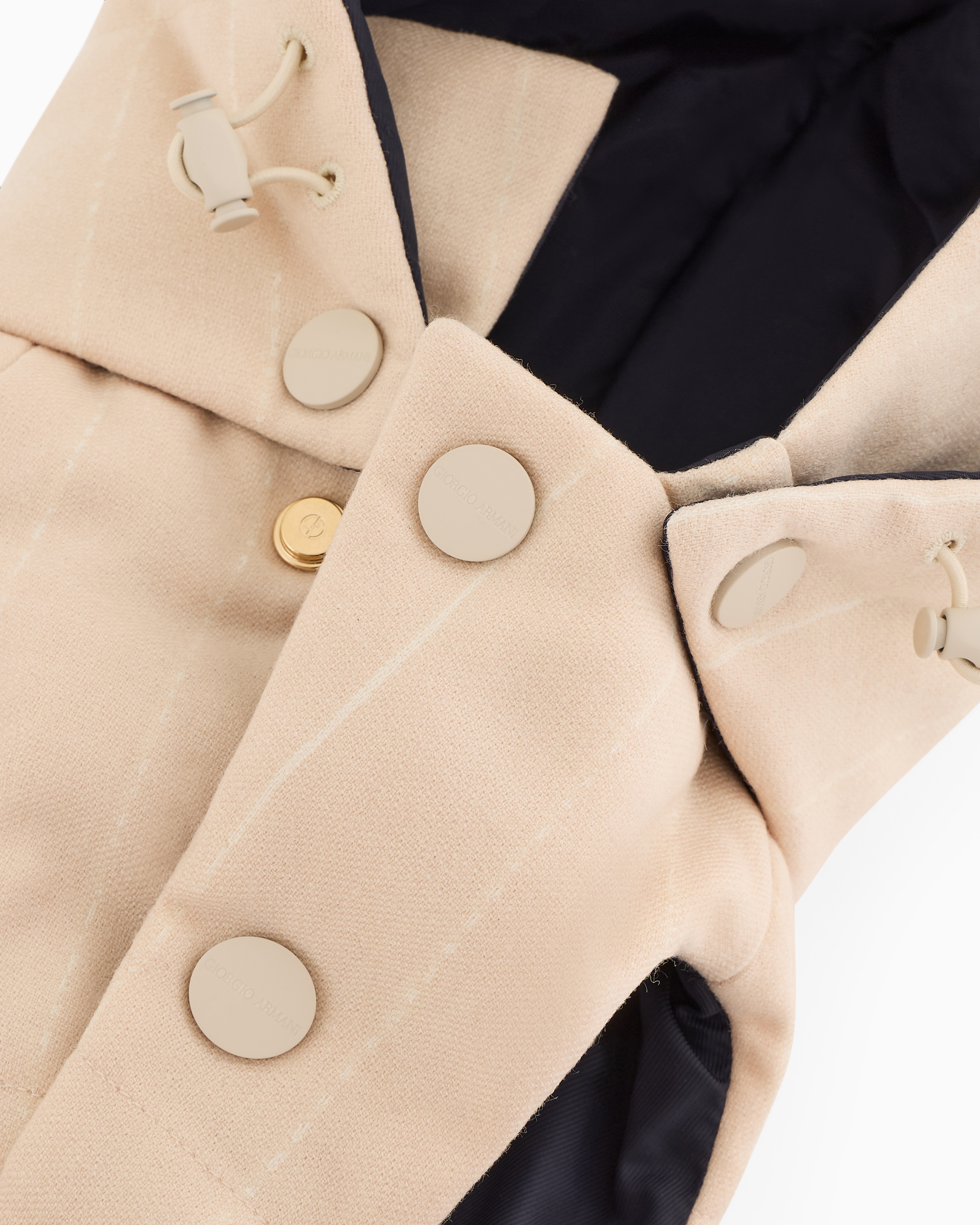 ポルド x ジョルジオ アルマーニ コート バージンウール ピン