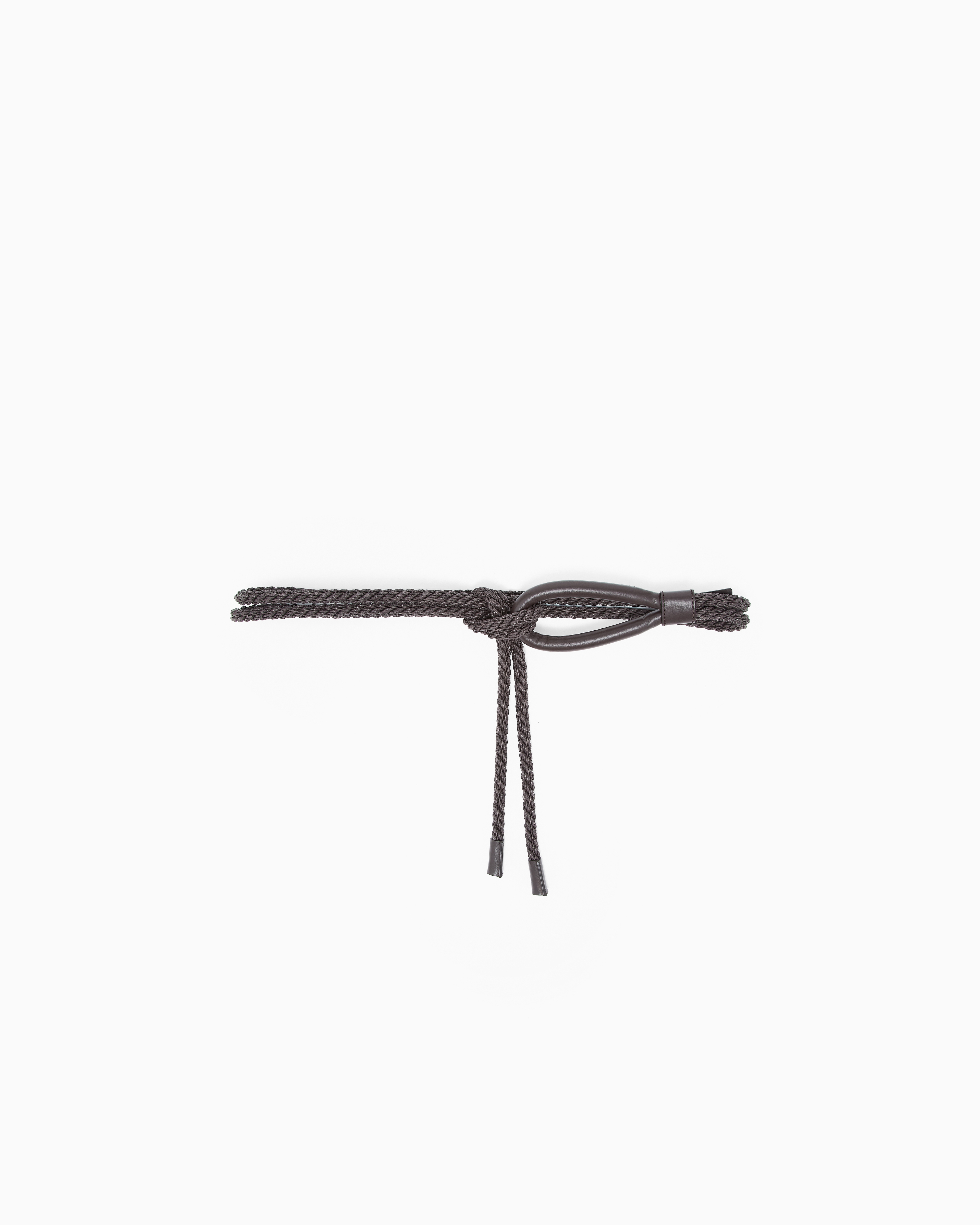 Giorgio Armani Brown Cord Belt With Leather Details