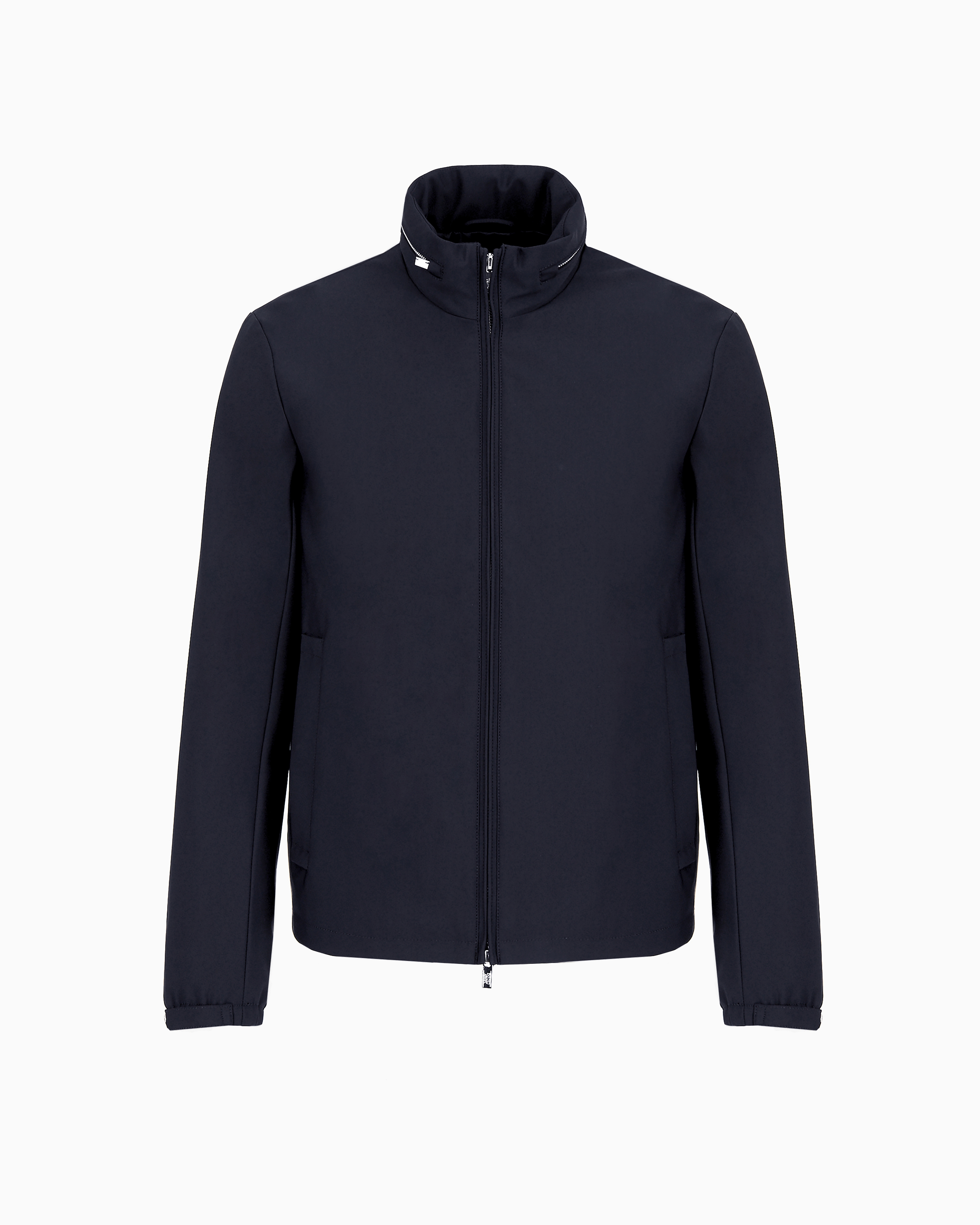 Full-zip nylon blouson with stowaway hood | Emporio Armani