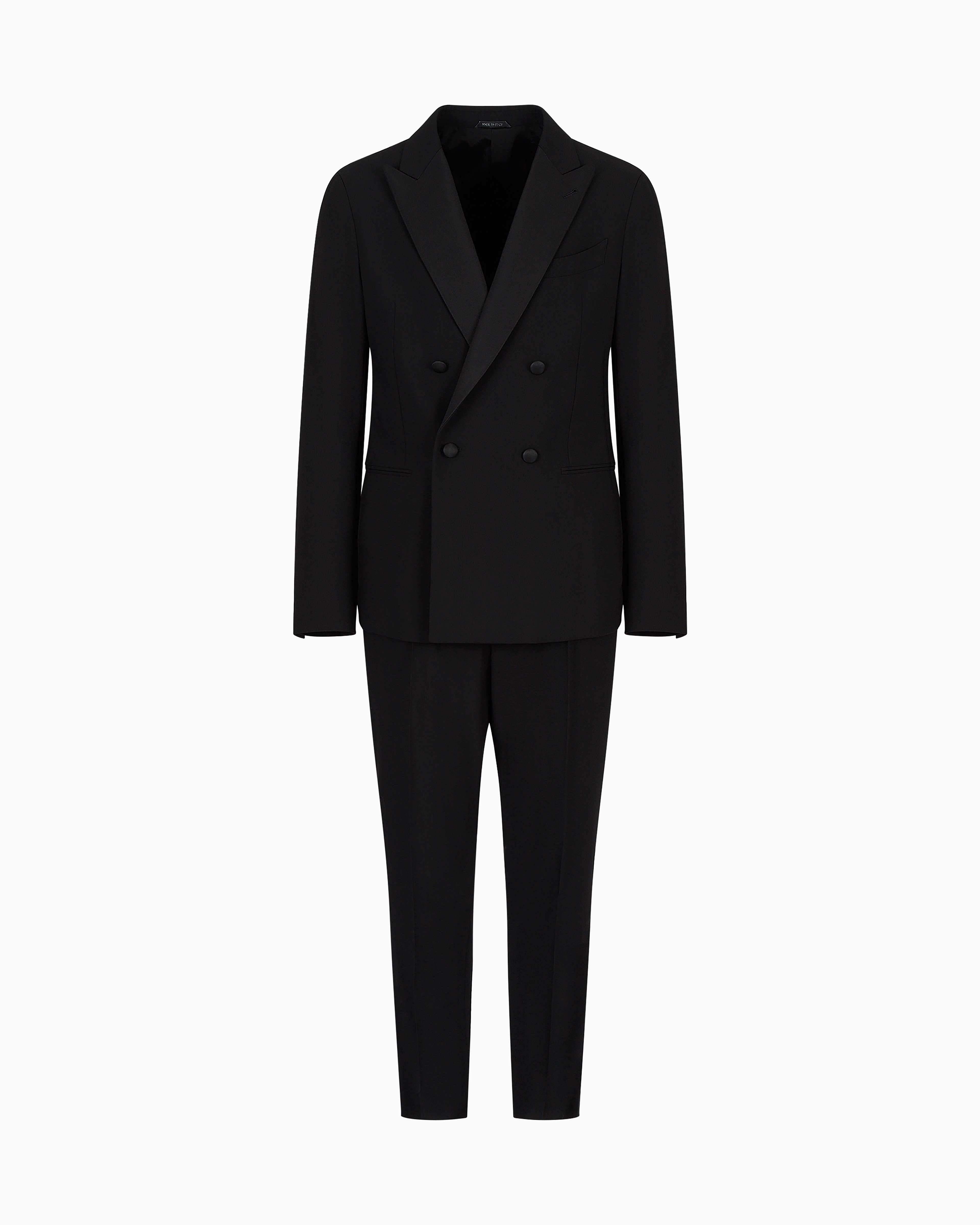 Giorgio Armani Men's Black Upton Line Double-Breasted, Wool-Crêpe Tuxedo