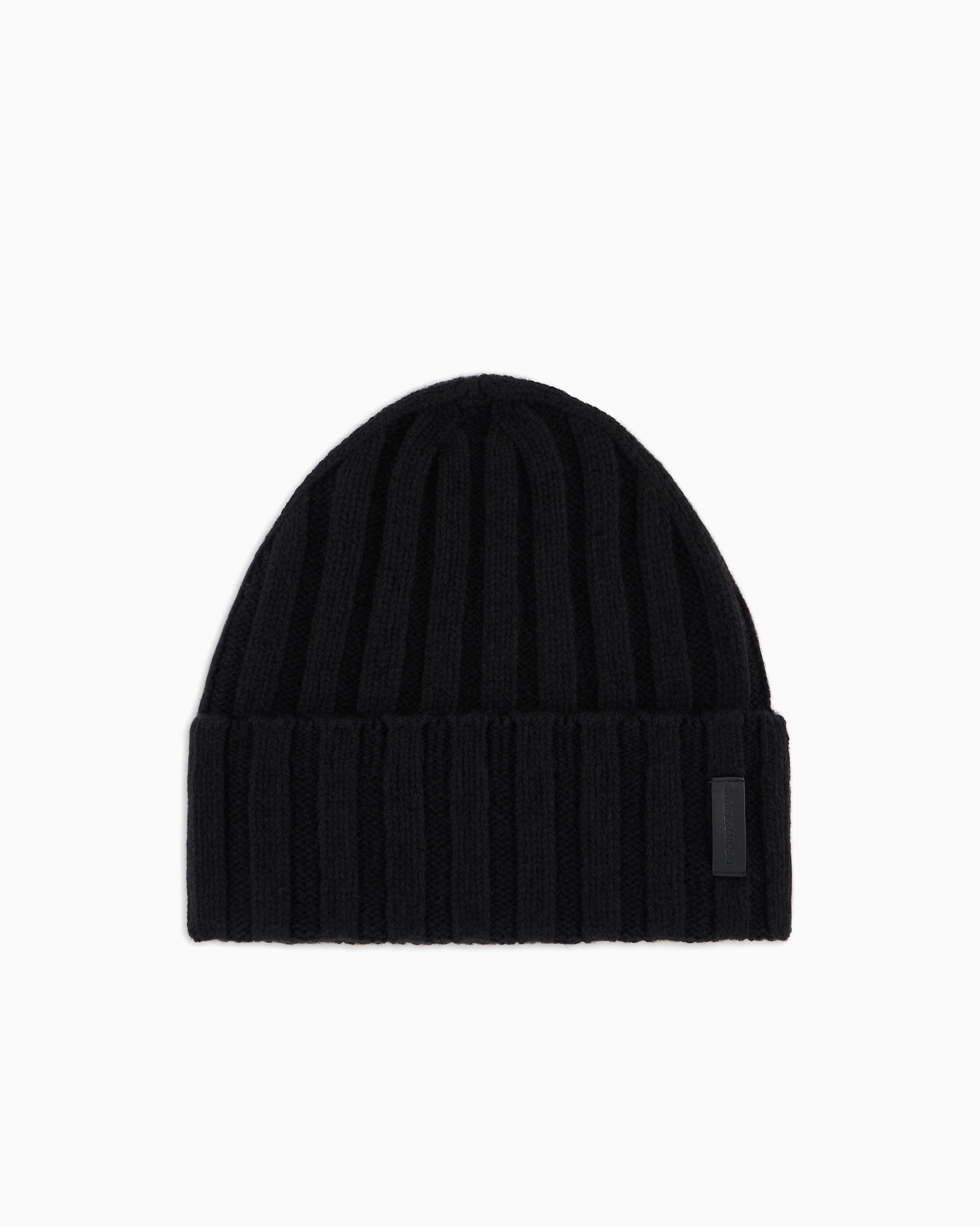 Pure cashmere, ribbed beanie | Emporio Armani