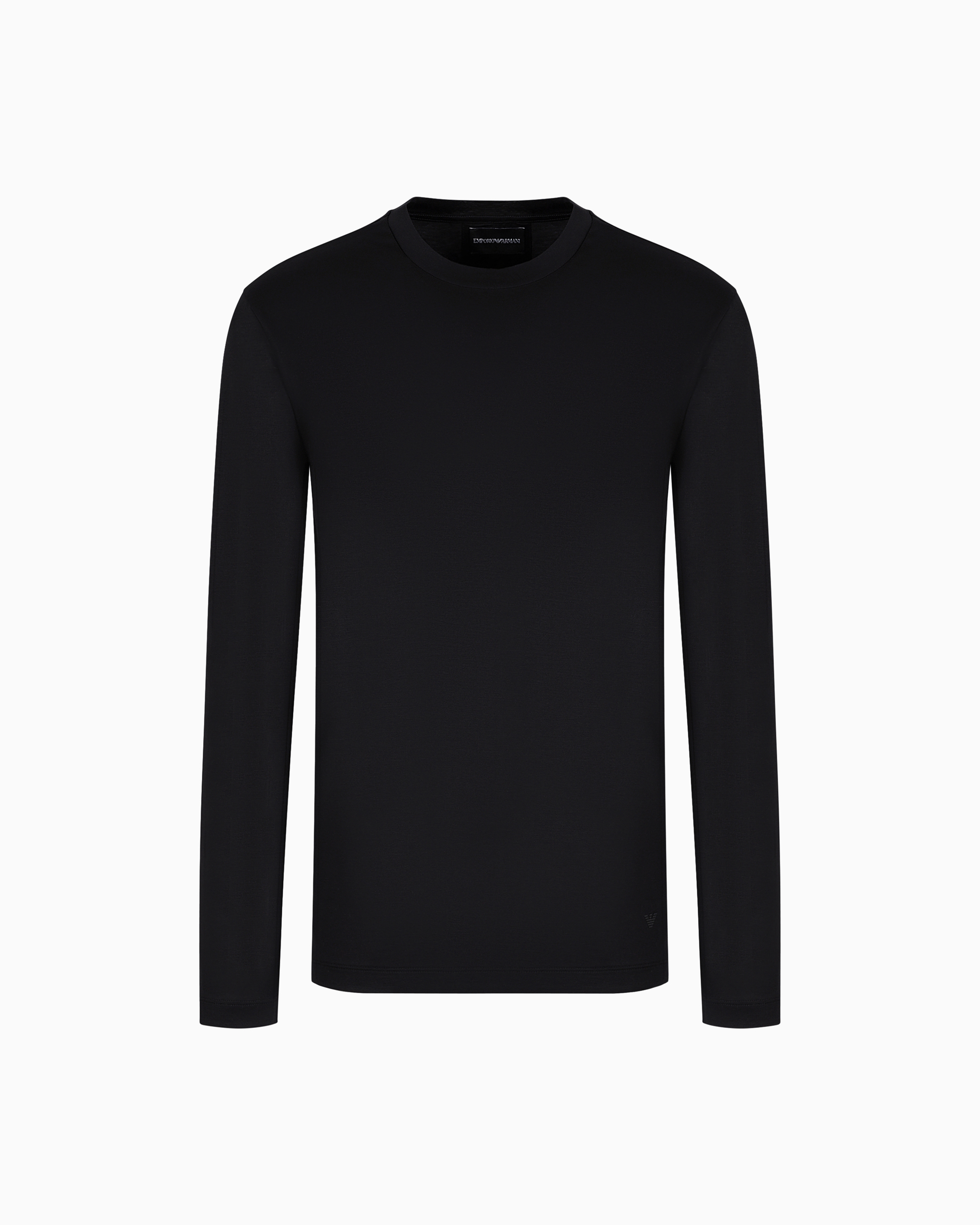 Emporio Armani - ASV Lyocell-blend jersey jumper, Man, Black, Size: