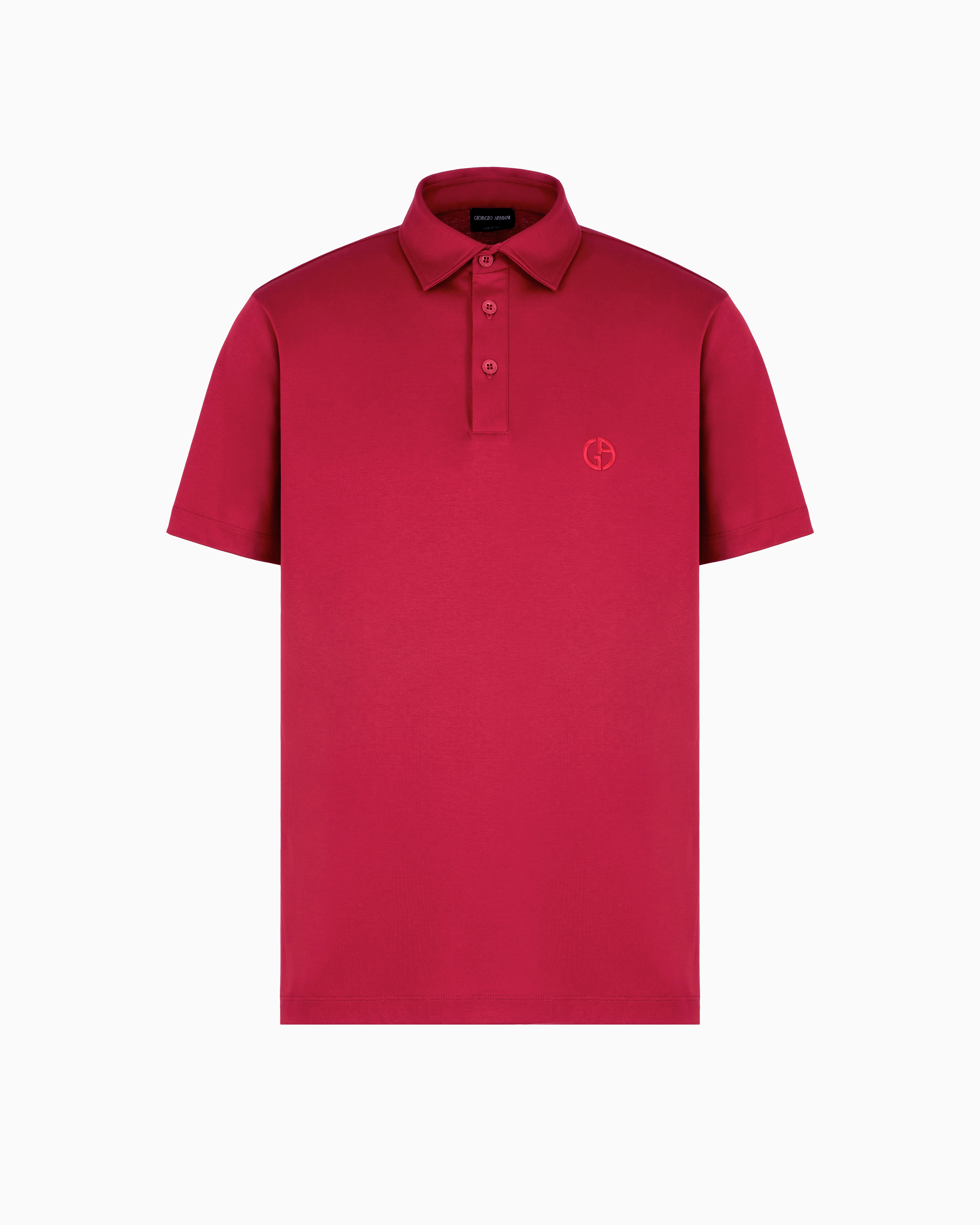 Pure cotton interlock polo shirt with embroidered logo
