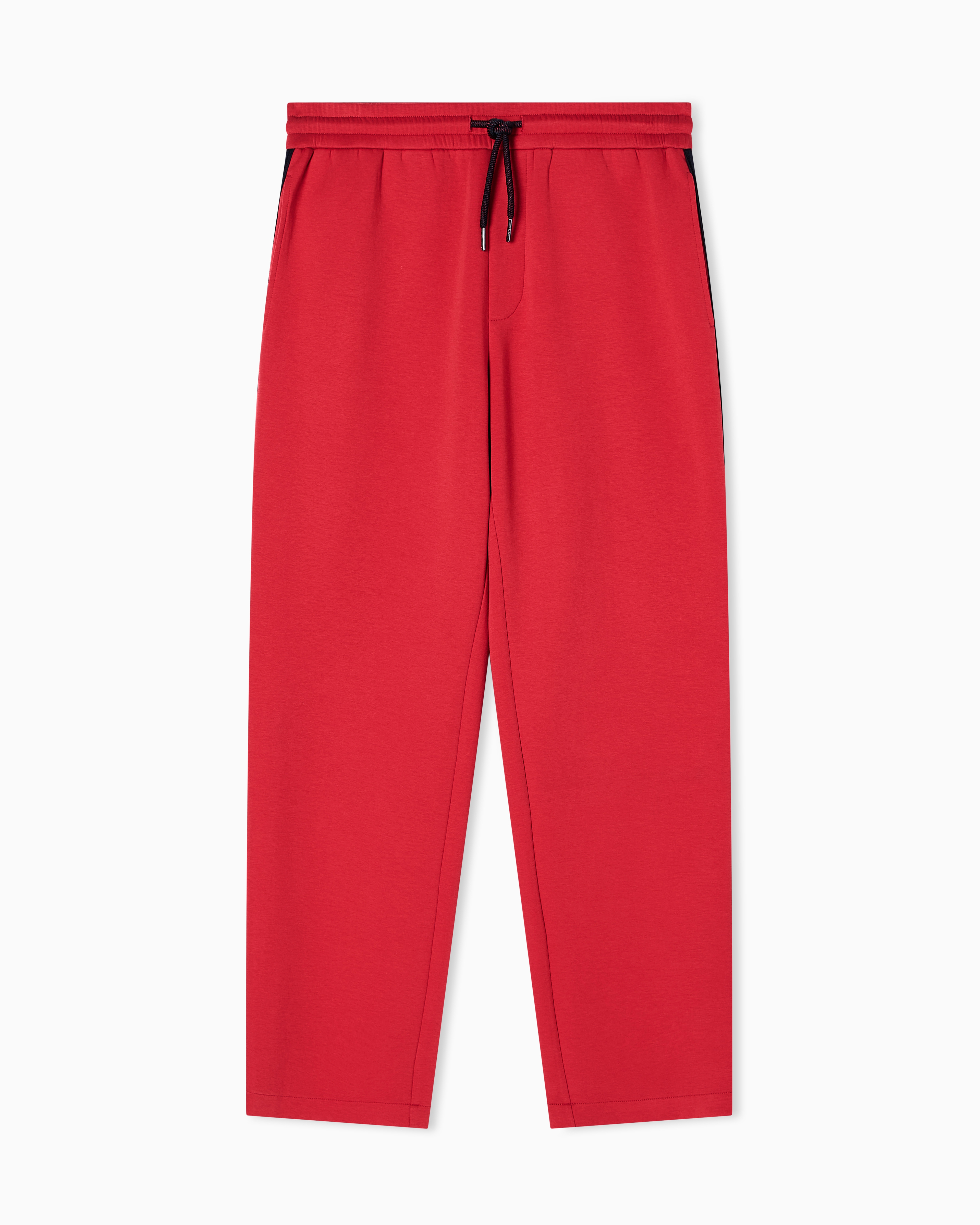 Jogger pants with contrasting stripes