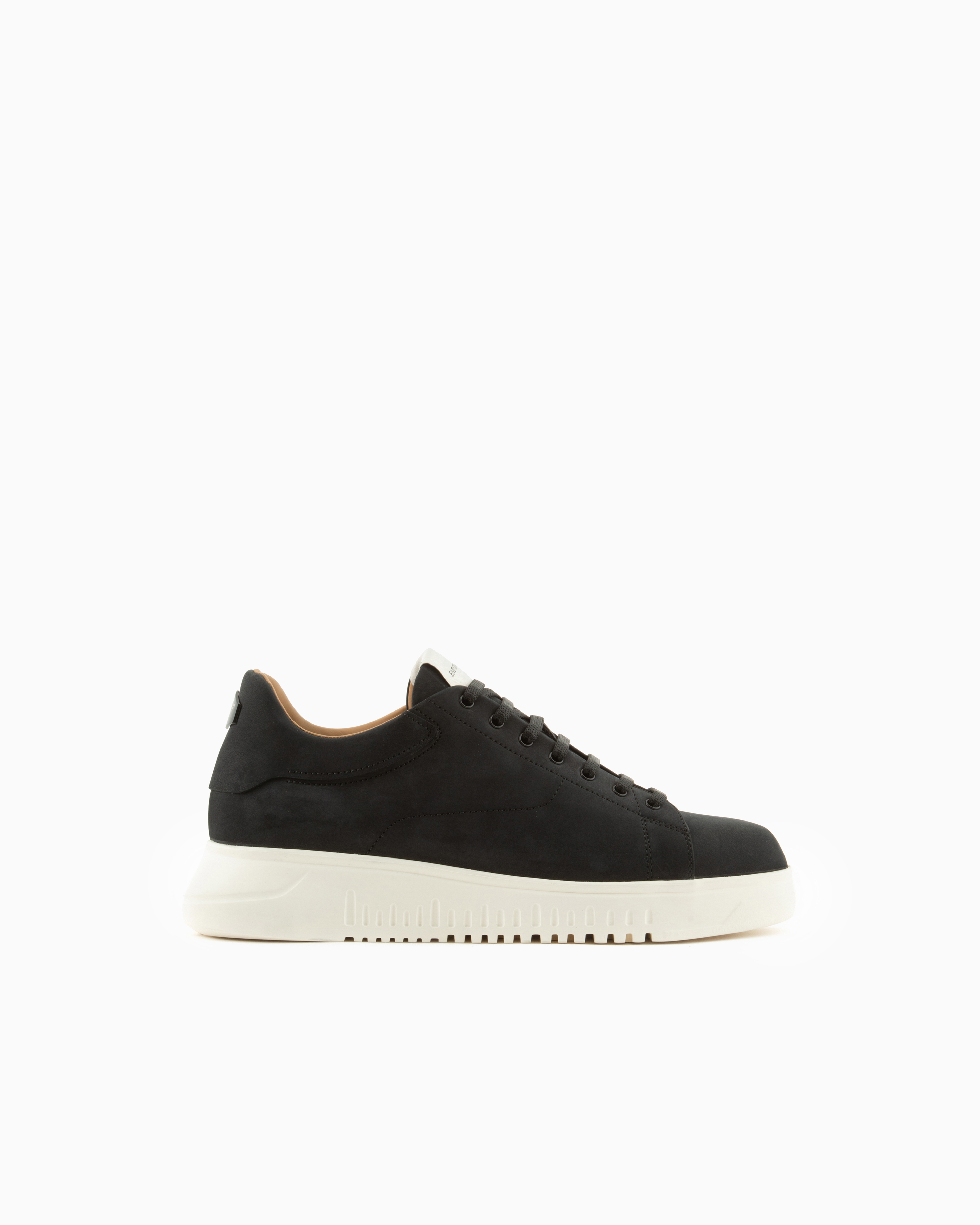 Nubuck sneakers with knurled soles | Emporio Armani