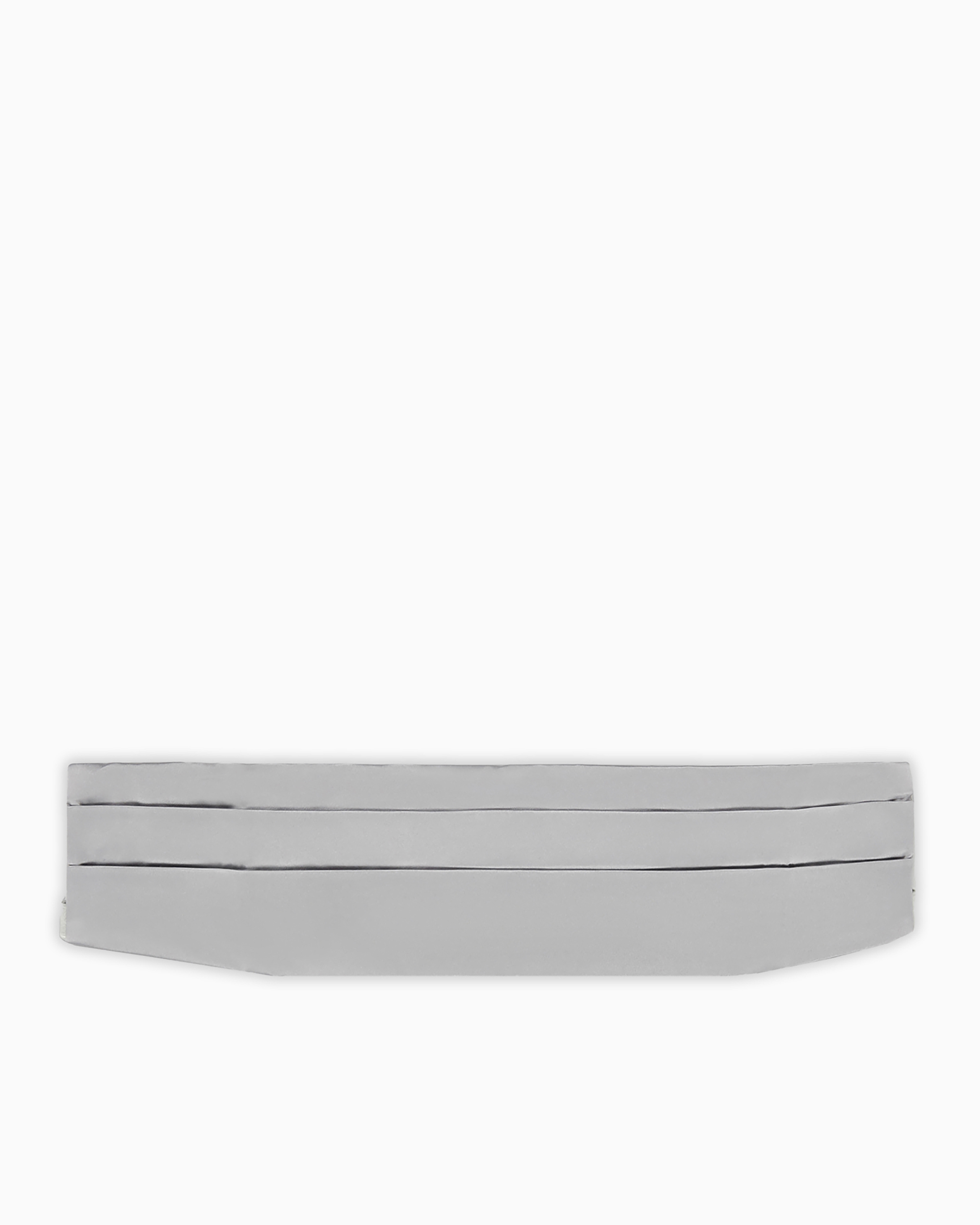 Giorgio Armani Grey Silk Tuxedo Cummerbund