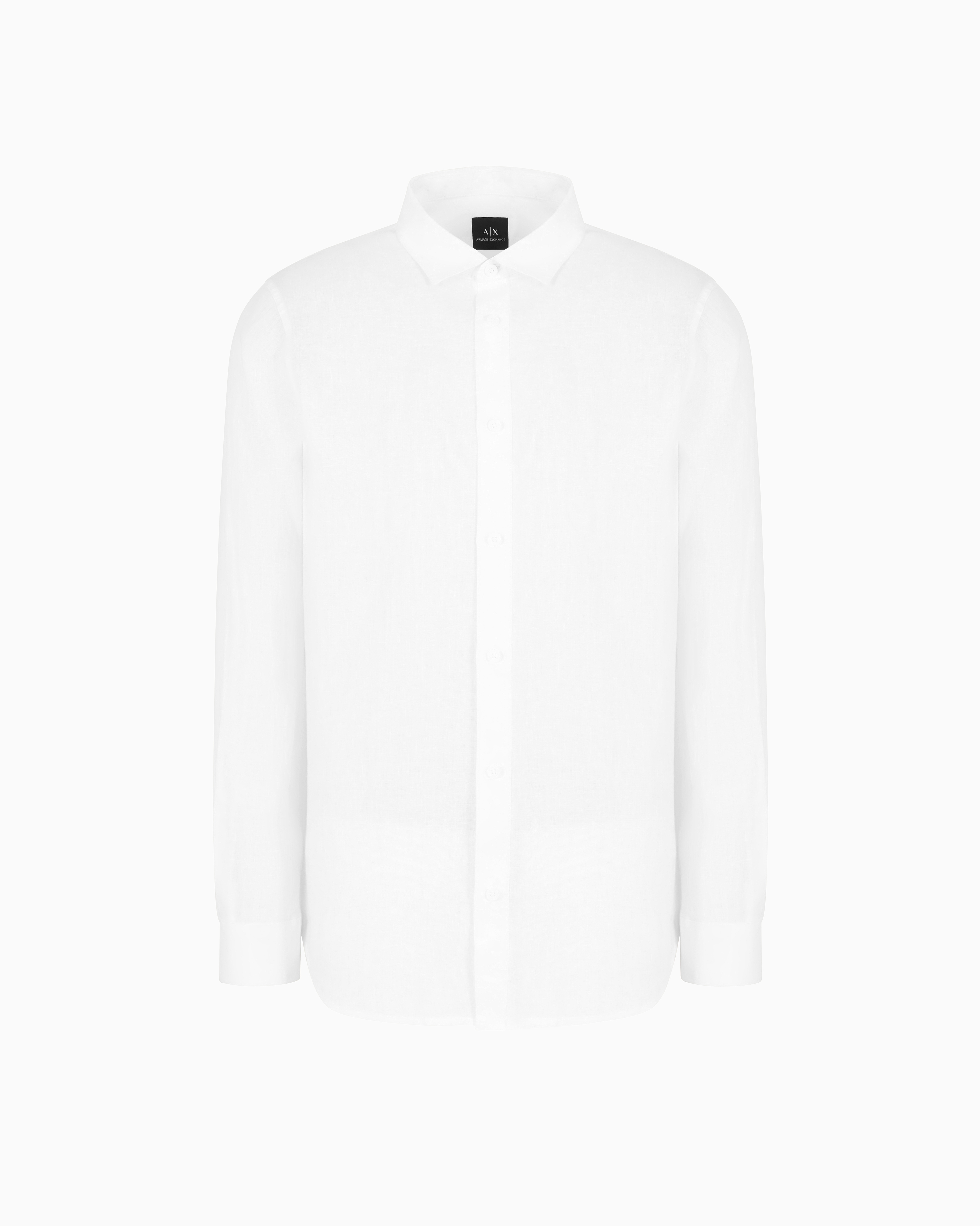 Armani Exchange - Regular fit linen shirt, Man, White, Size: